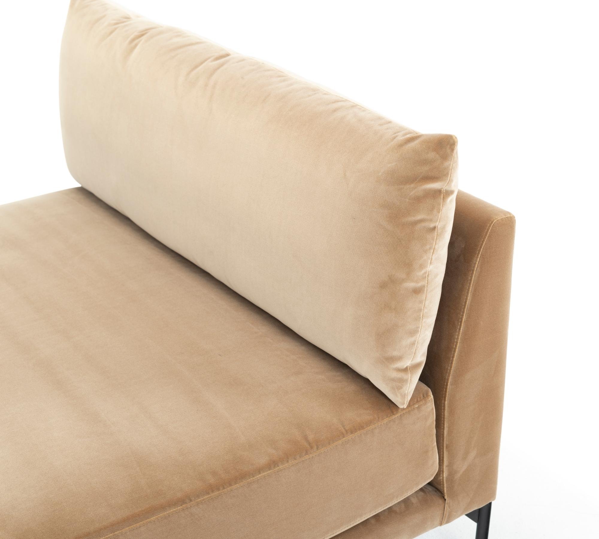 Vincent 1-Sitzer Sofamodul Velour Matt Beige