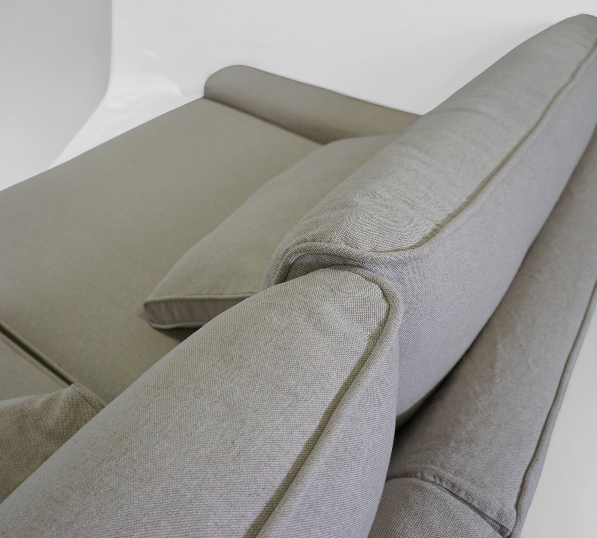 Trent Ecksofa Baumwolle-Leinenstoff Creme