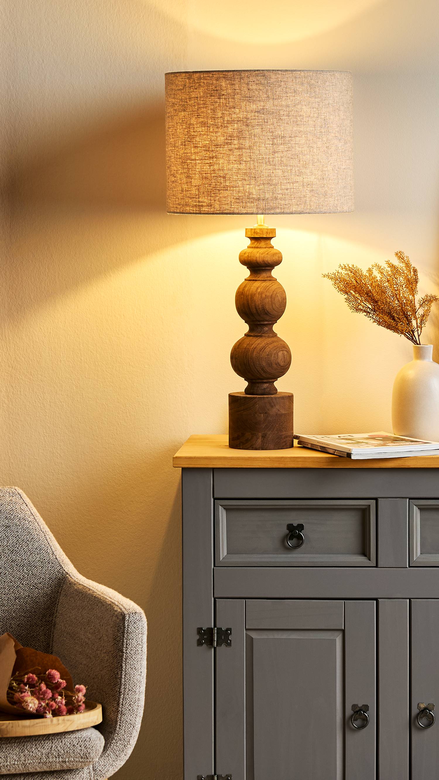 Tana Lampshade Linen Viscose Iron ⌀40cm