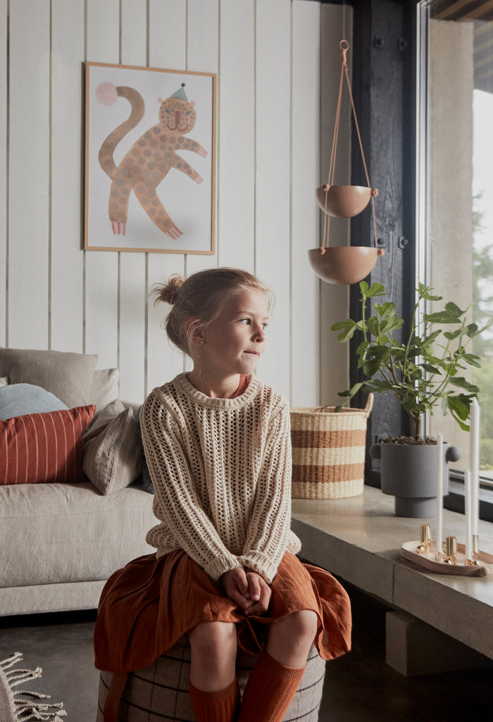 Inka Kana Vaso per piante Ceramica Antracite