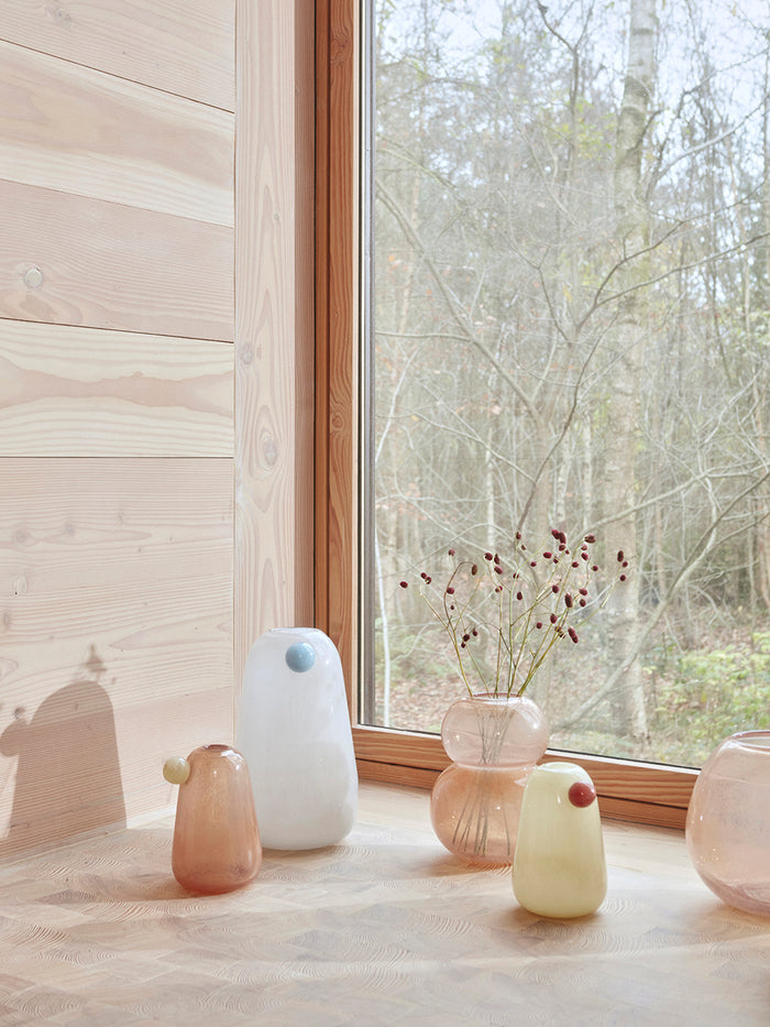 Lasi Vase Klein Glas Taupe