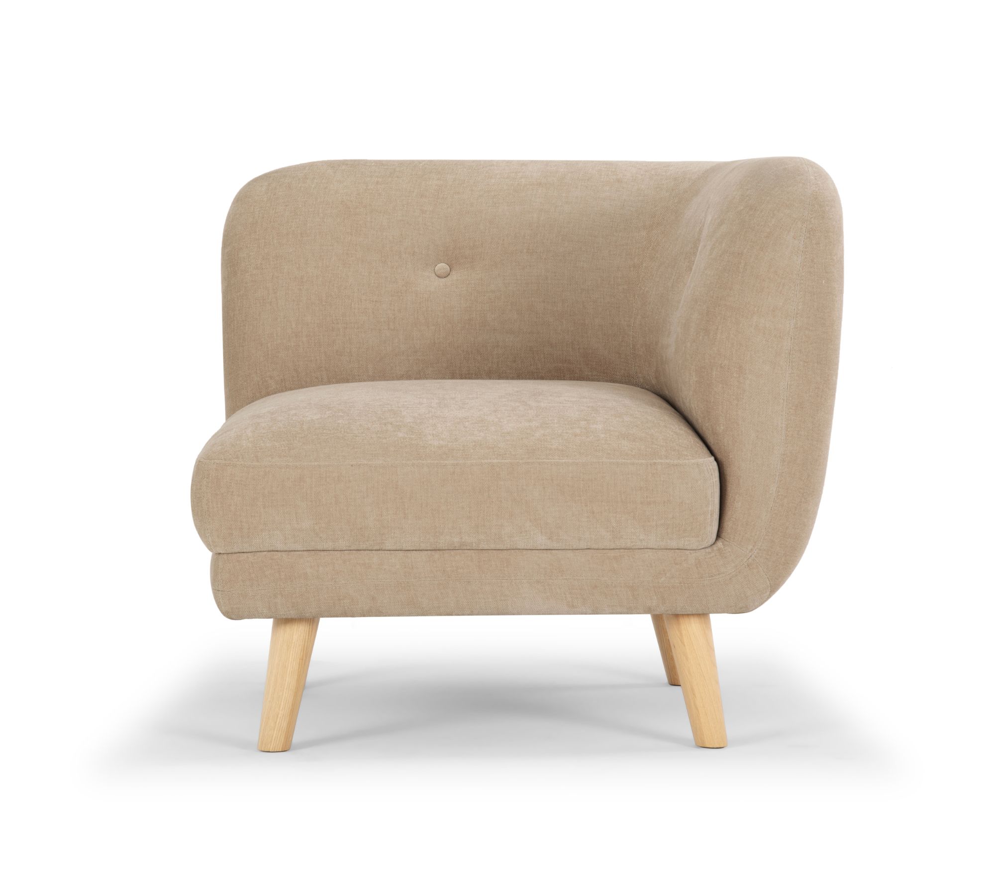 Alfred 1-Sitzer Eckmodul Rechts Danny Cream