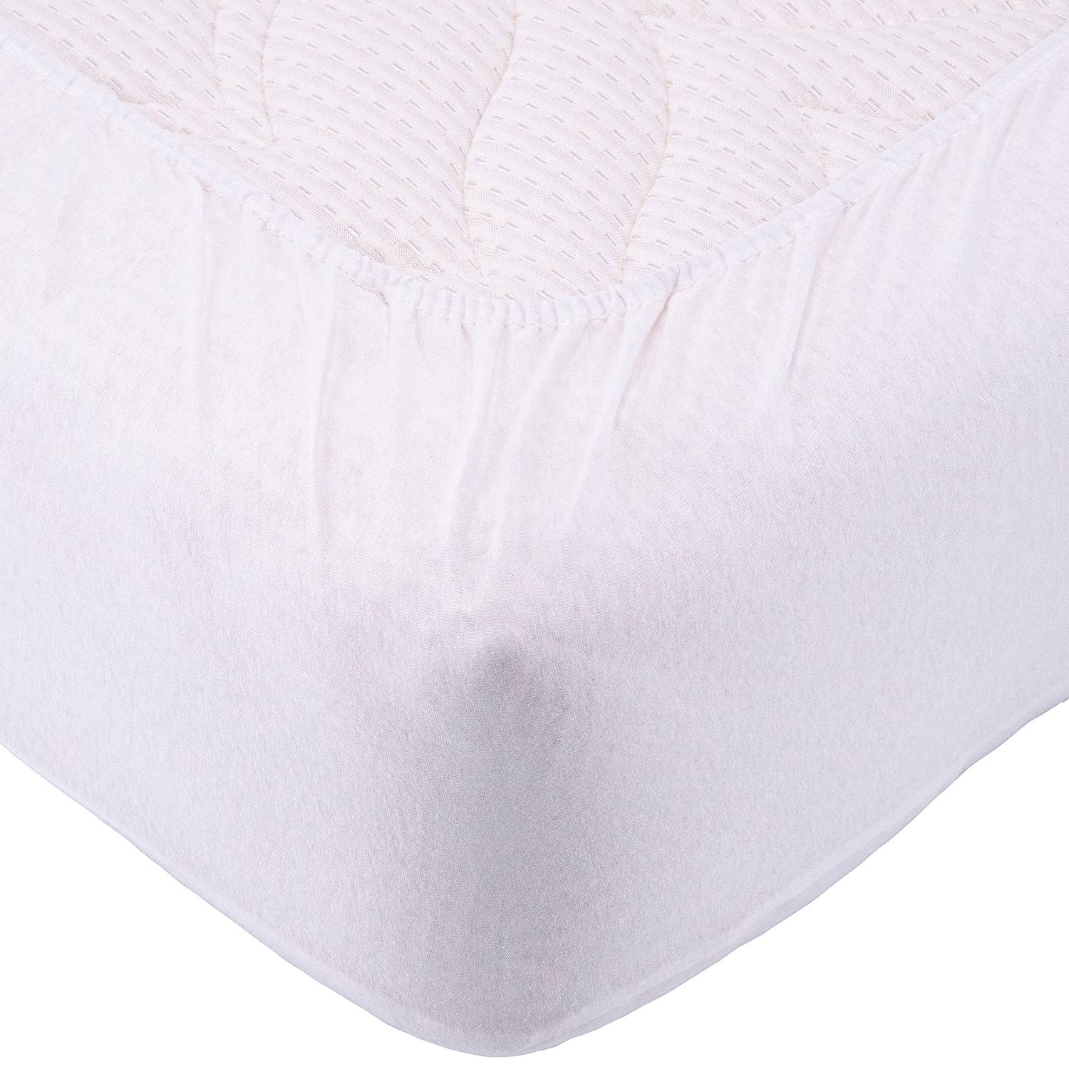 Spannbetttuch Kalmuck Baumwollstoff Weiß 90 x 200 cm