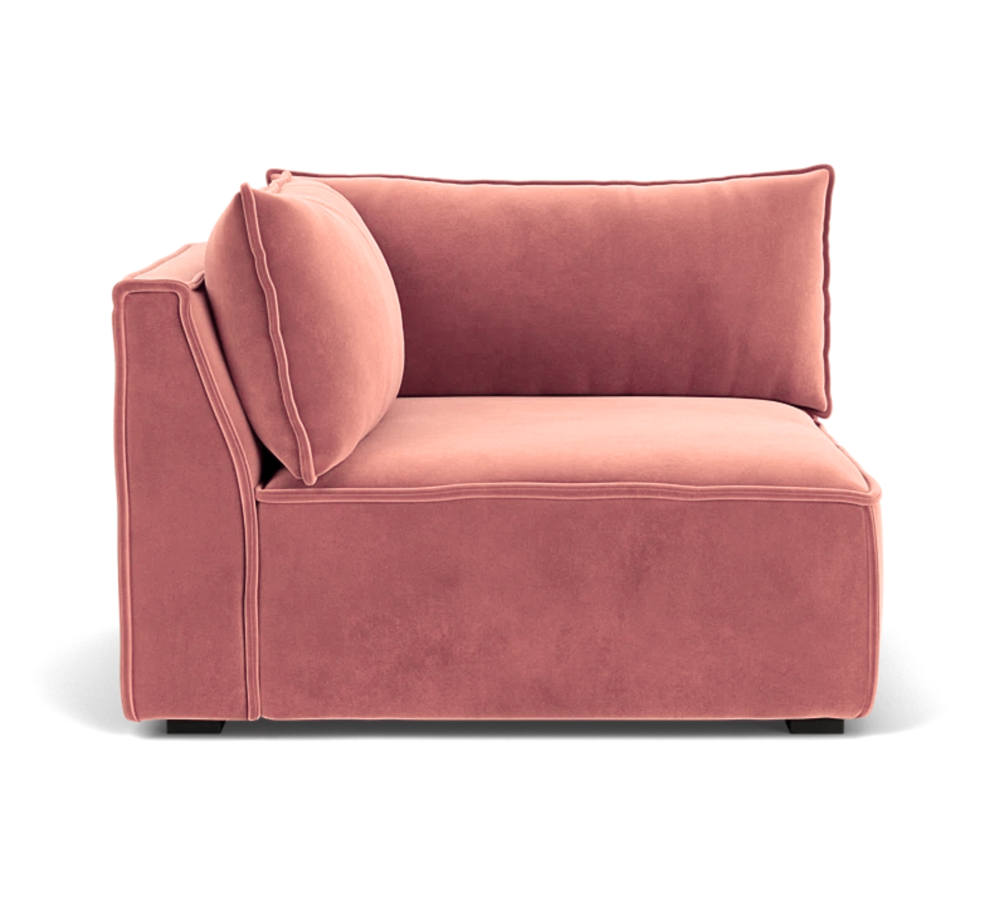 Daphne 1-Sitzer Eckmodul Links Lux Vintage Rosa