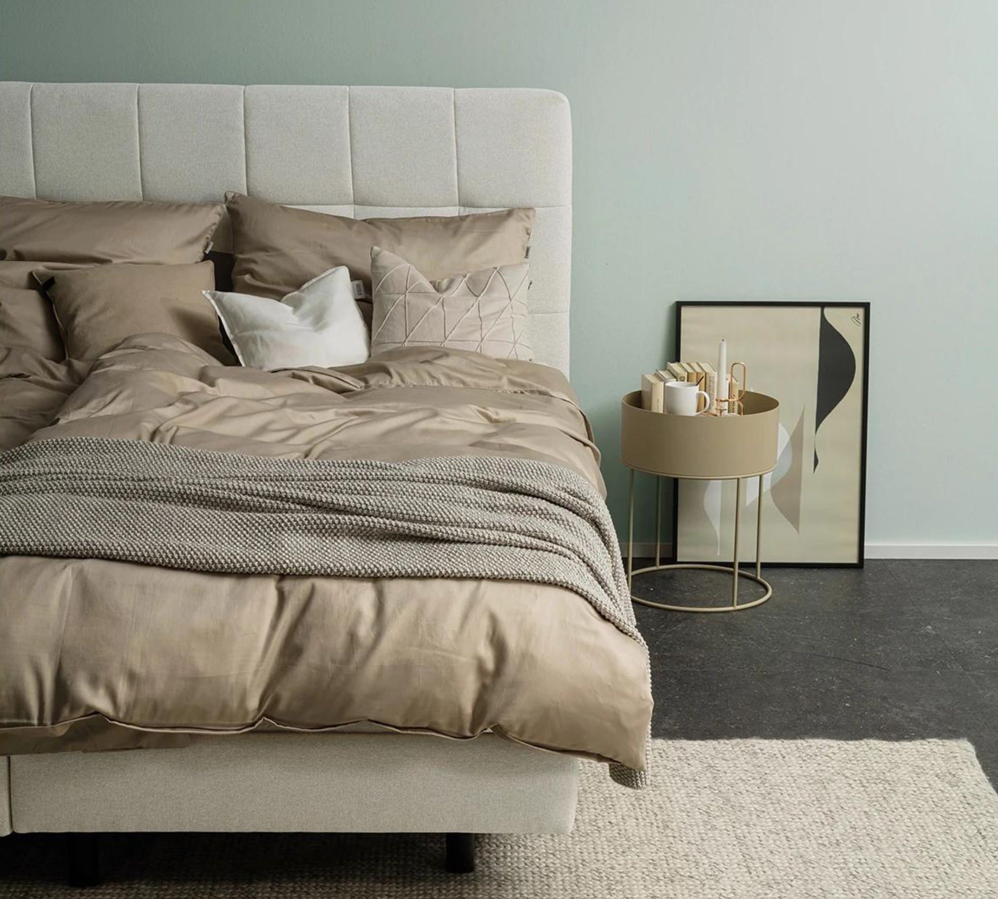 Bettwäsche Webstoff Beige 200 x 220 cm