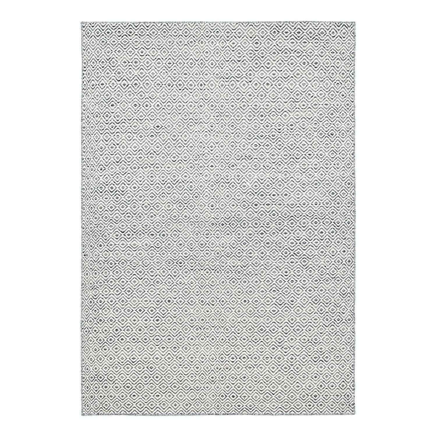 Wollteppich Trondheim IV Schurwolle Grau 80 x 150 cm
