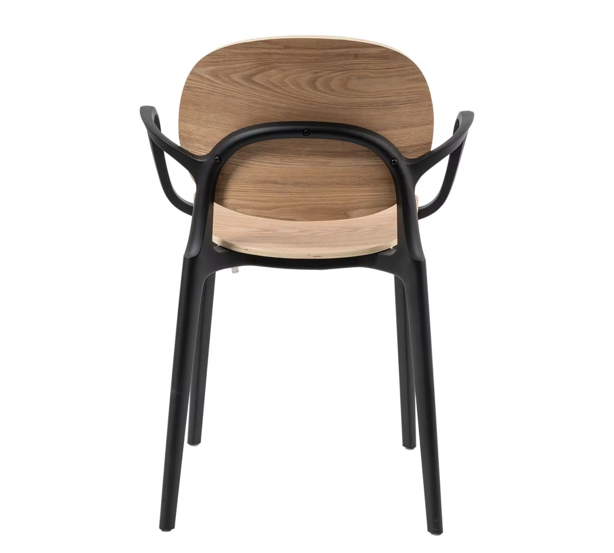 2x Armchair Plastic Brown