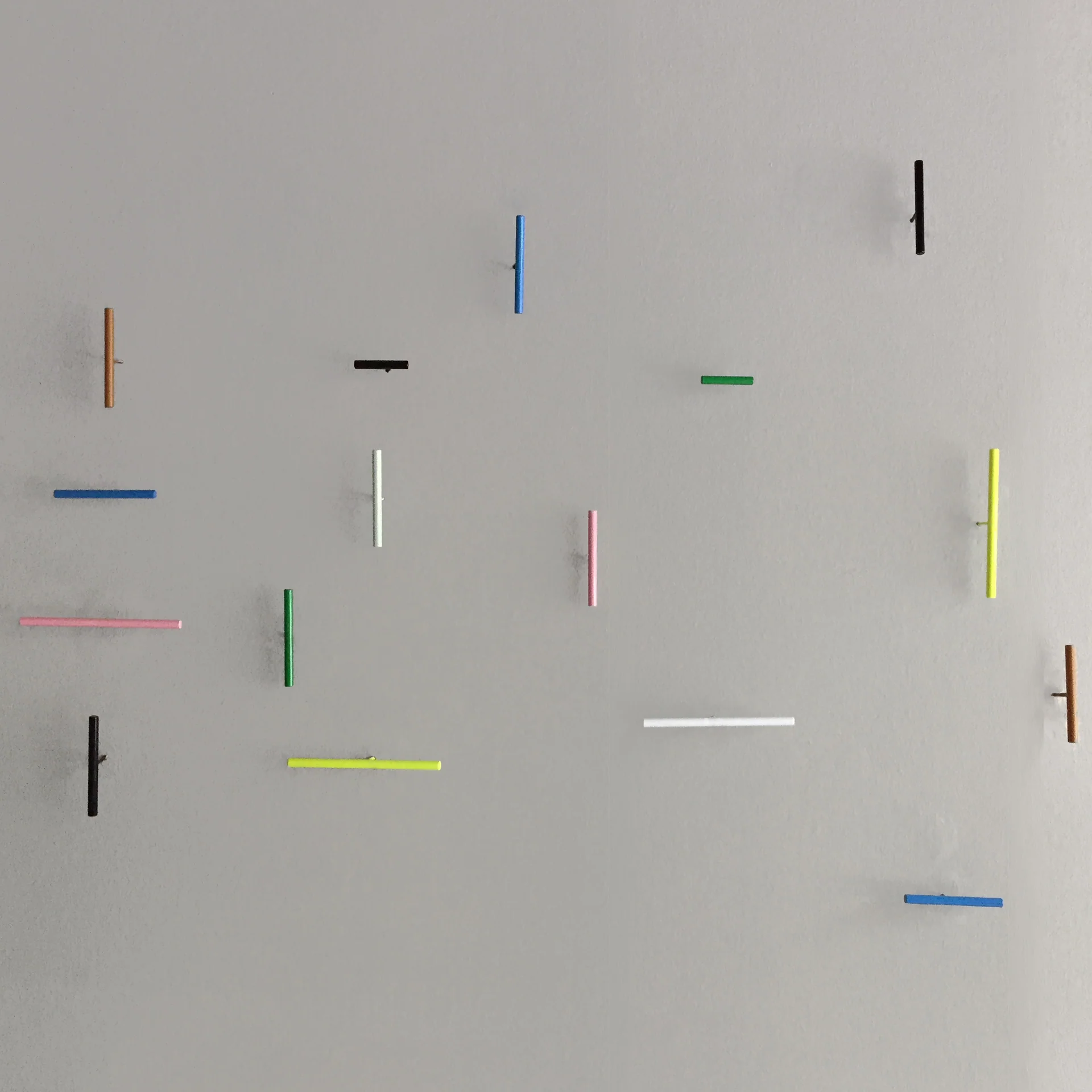 Line Haken Klein Stahl Pulverbeschichtet Neongelb