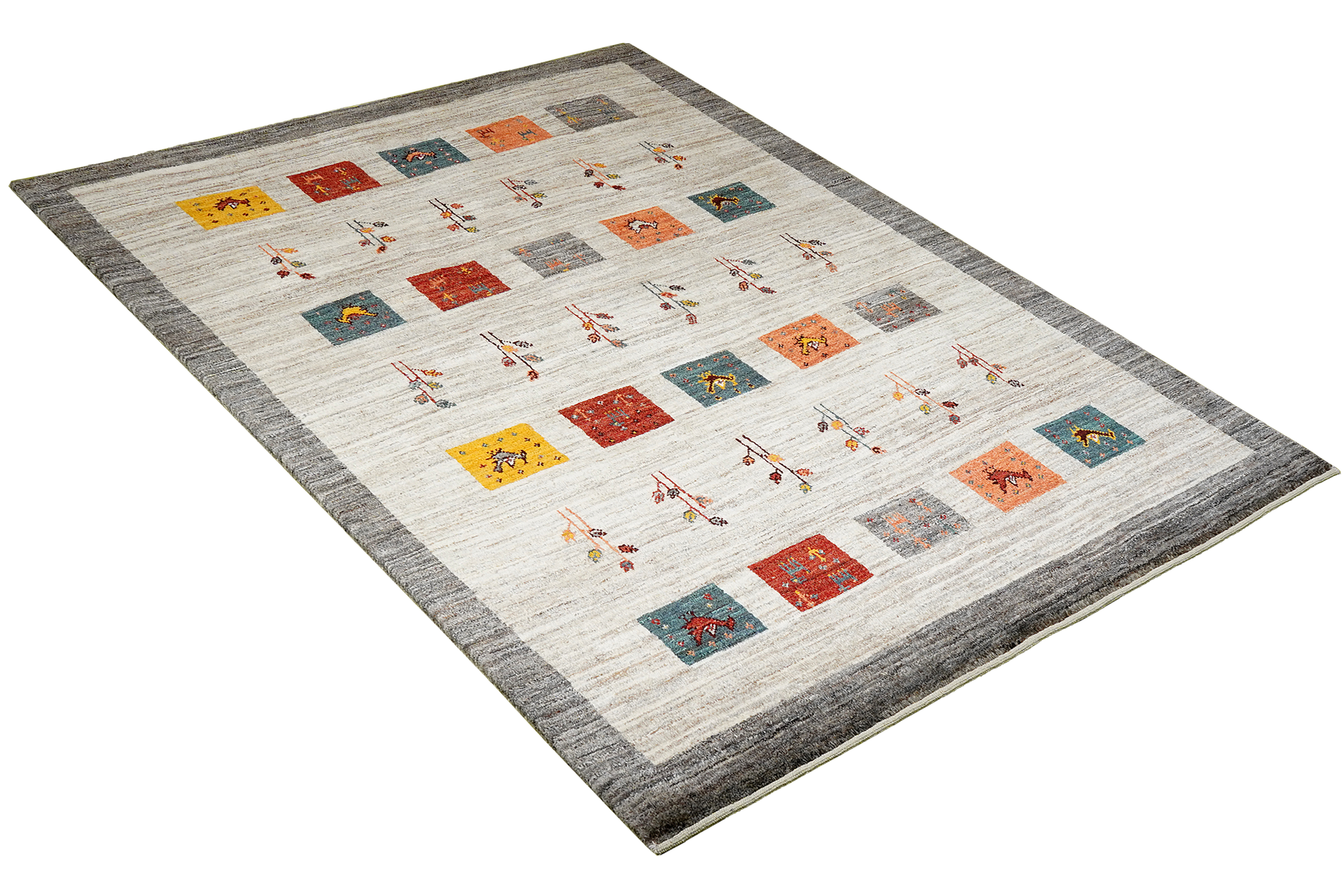 Tappeto Gabbeh Rizbaf Lana Beige