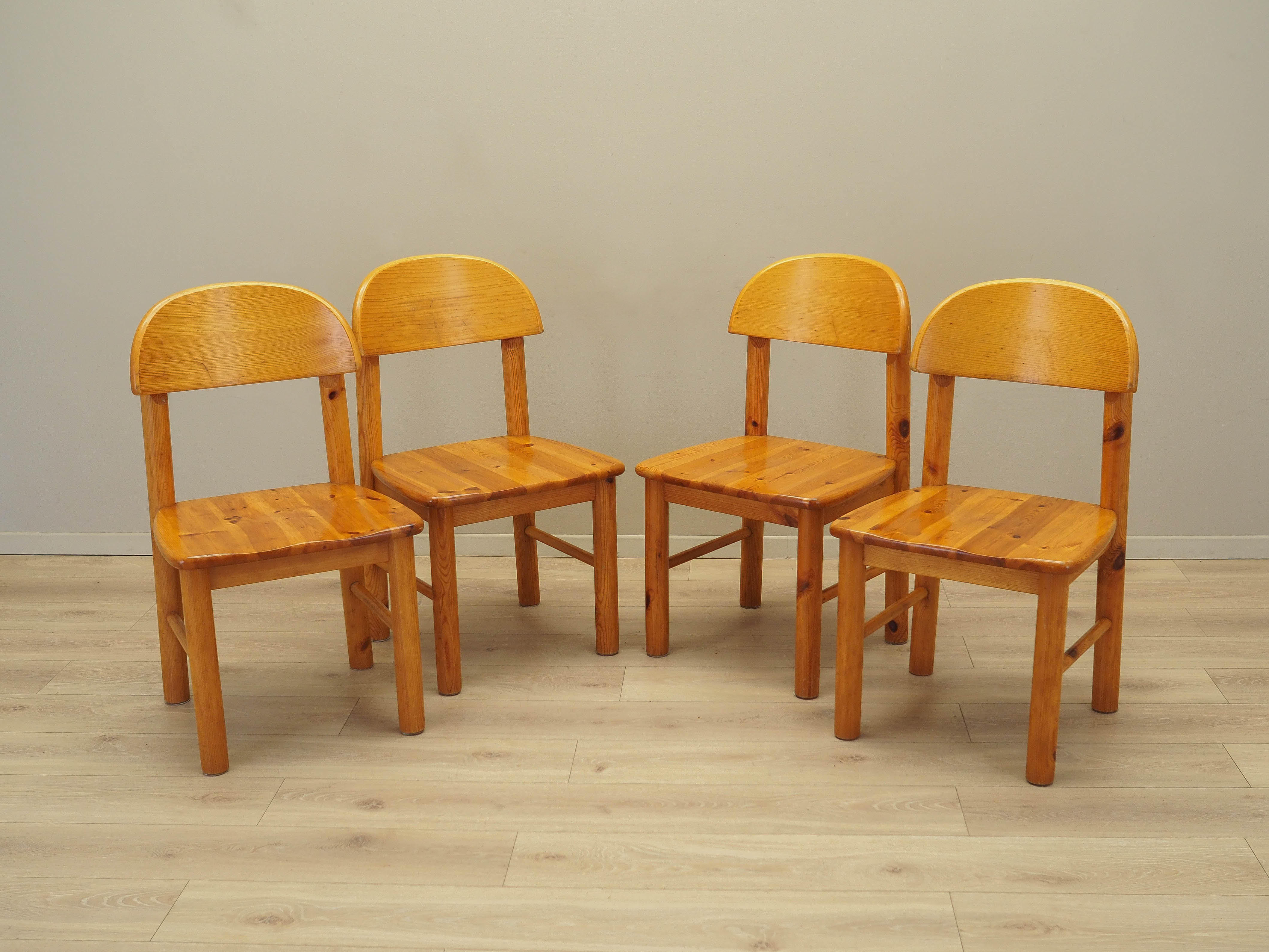 Stuhl-Set 4-teilig Braun 1960er Jahre