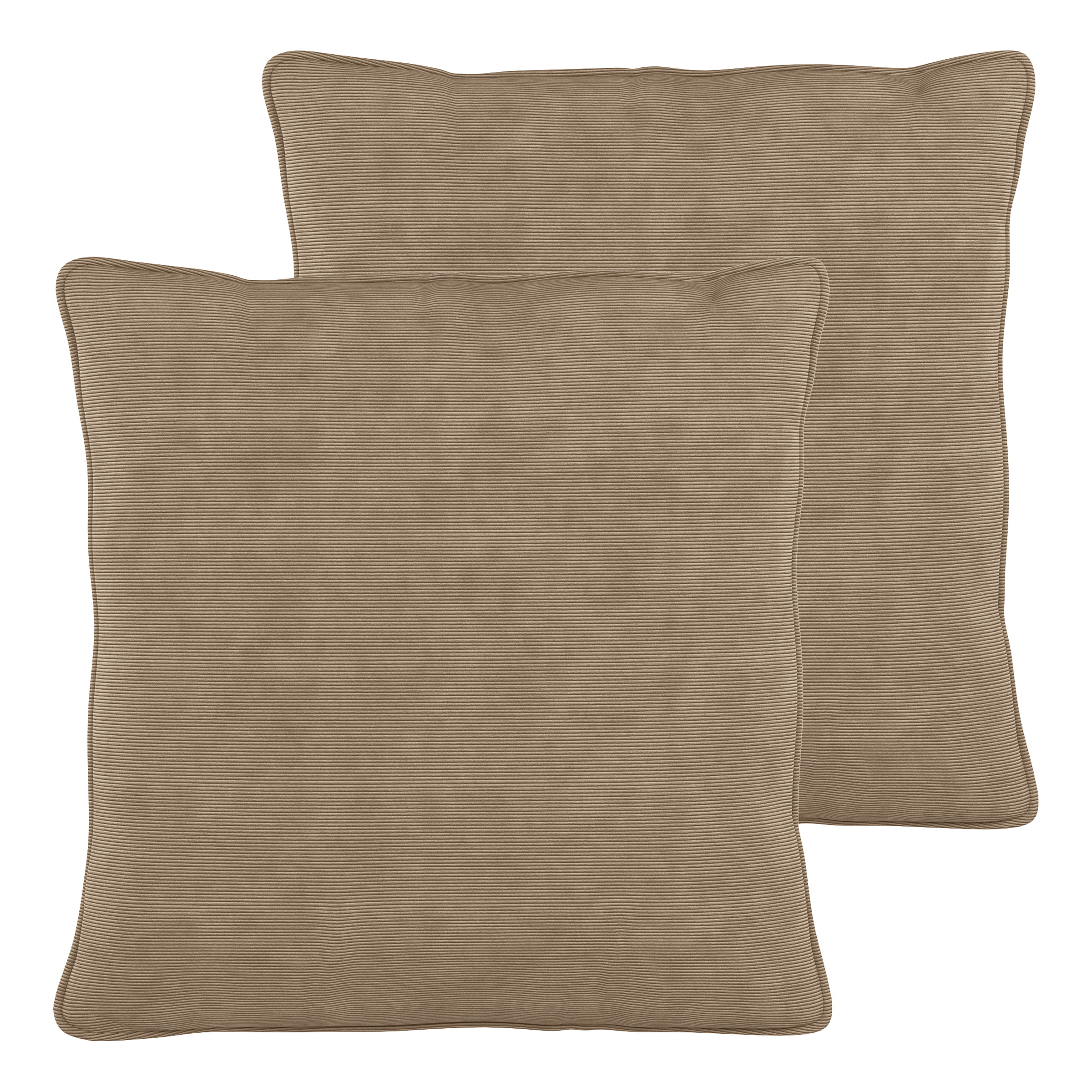 Loungekissen HUDSON XL 2er Set Cordstoff Taupe