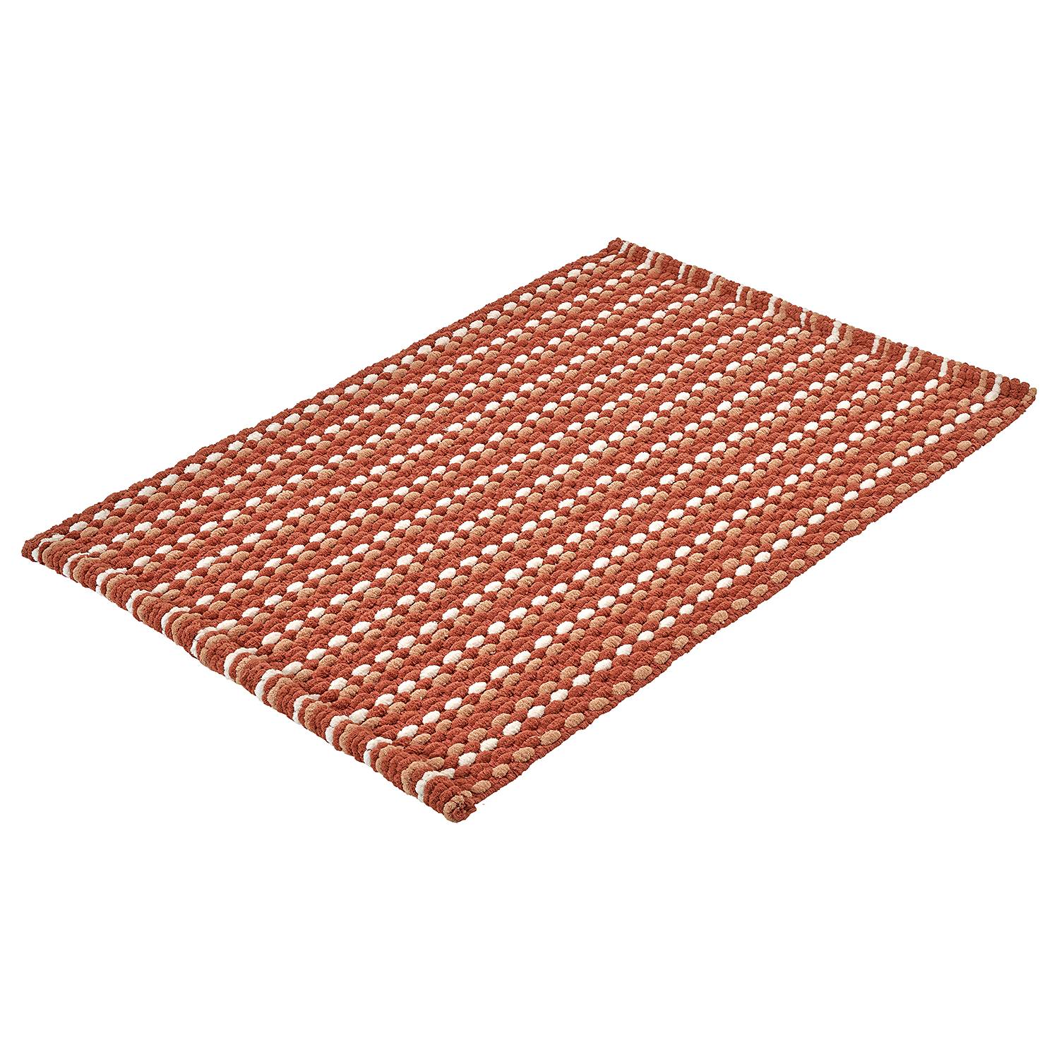 Loop Badteppich Baumwolle Terracotta 70 x 120 cm