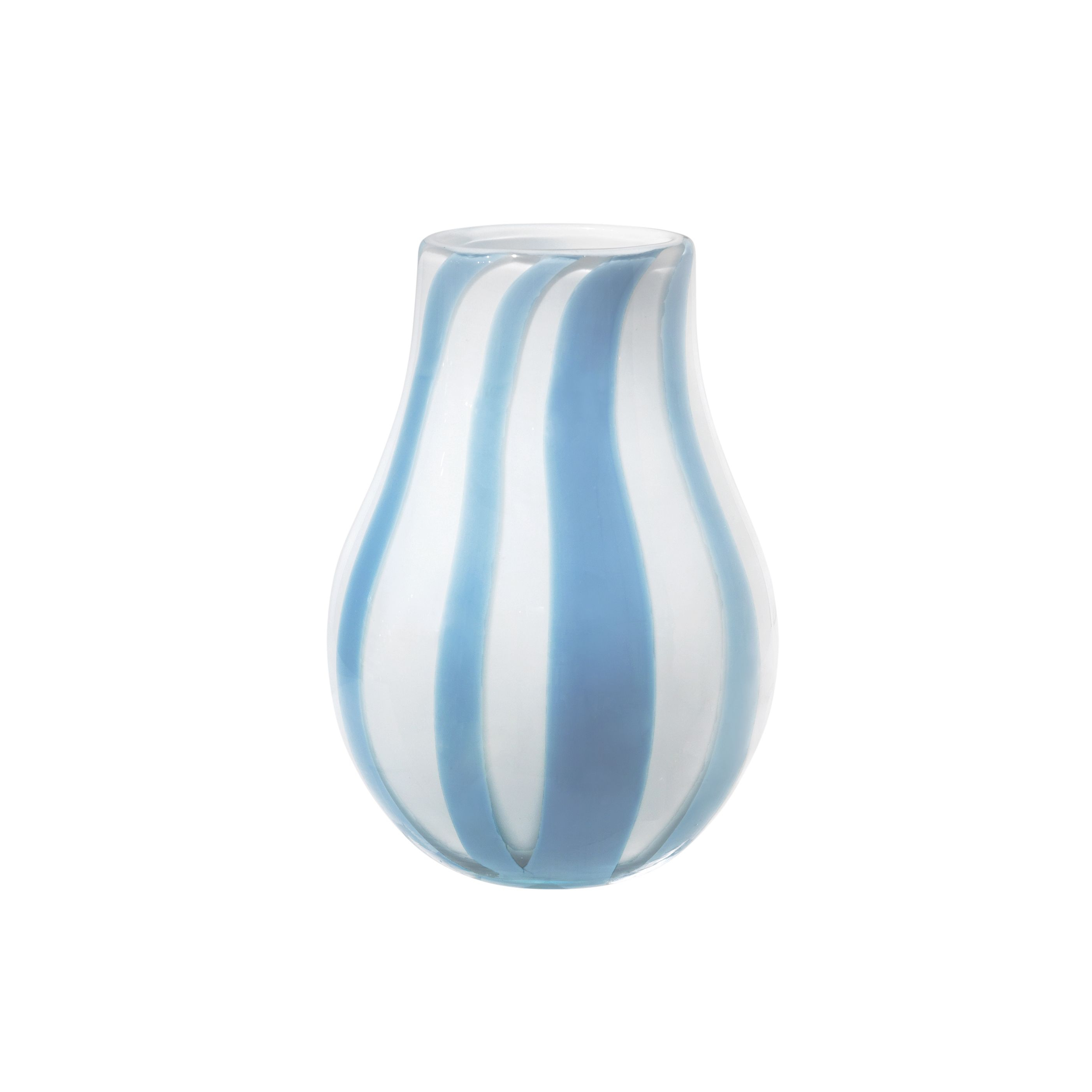 Ada Stripe Vase Blau