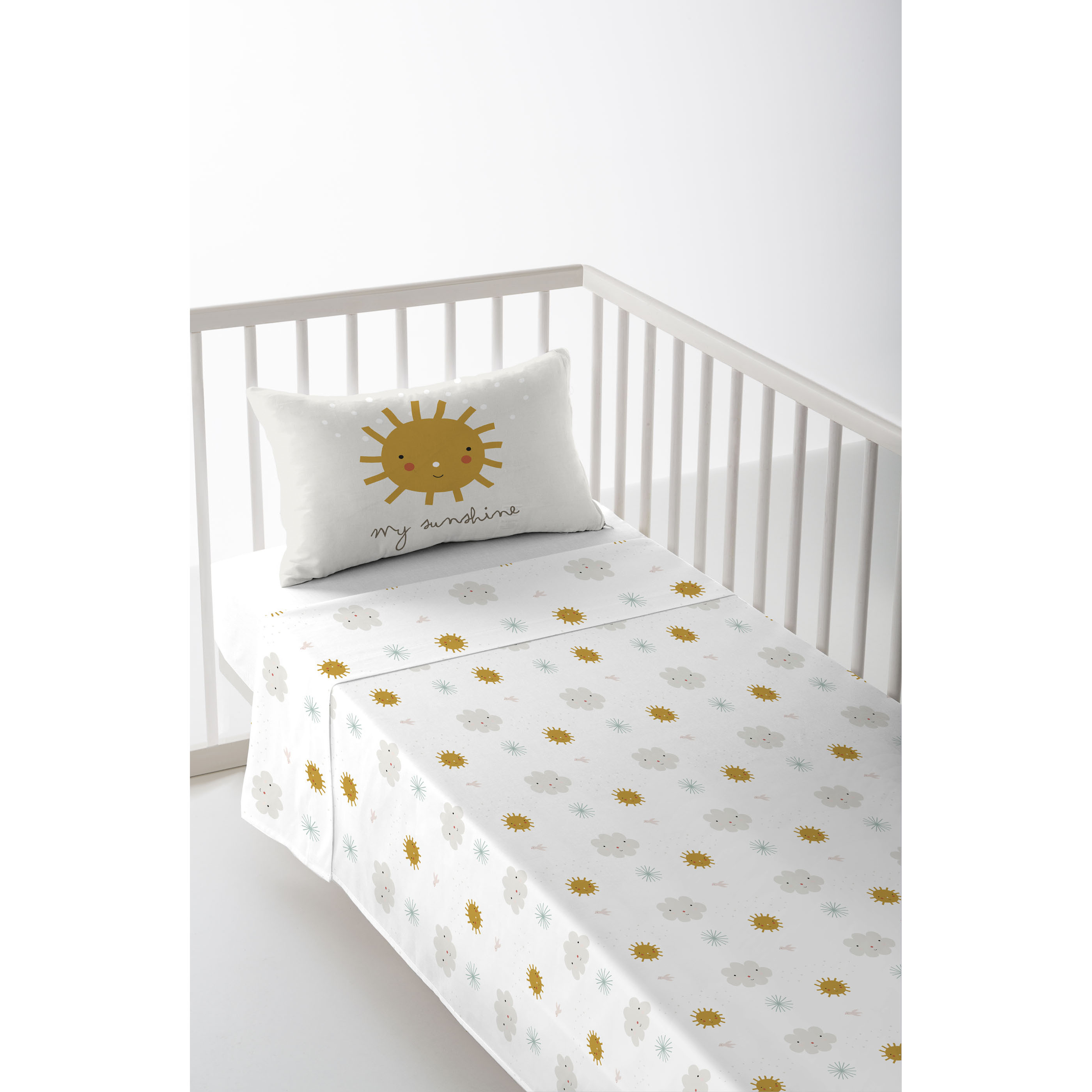 Bettlaken & Kopfkissenbezug für Bettbreite 60cm Baumwolle