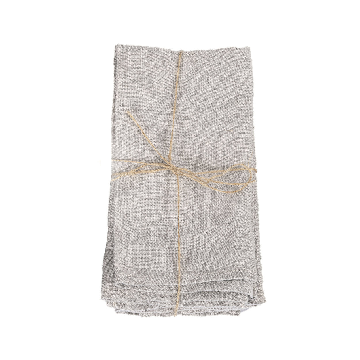 4x Serviette Leinen Beige