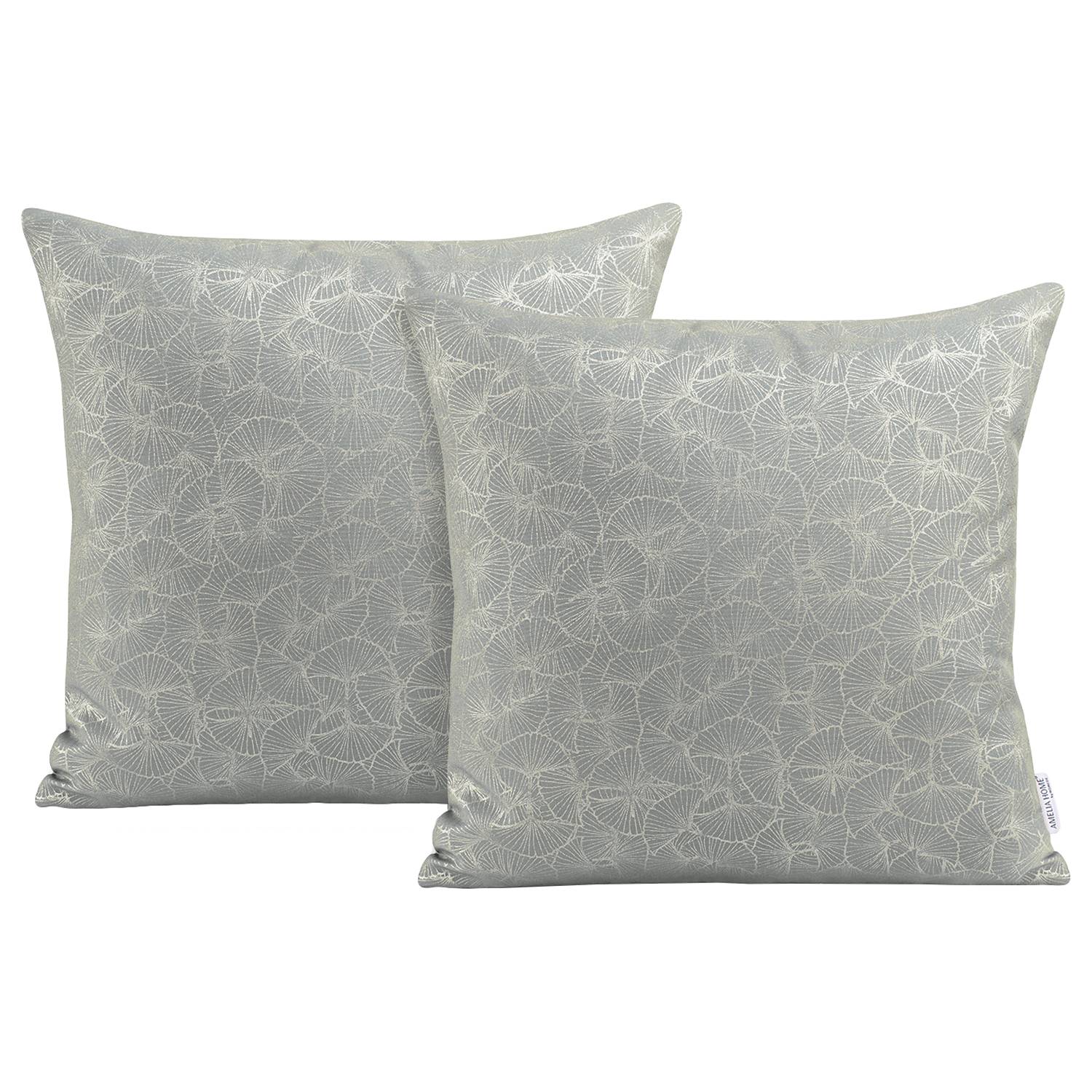 2x Kissenbezug Rinko Silber 45 x 45 cm