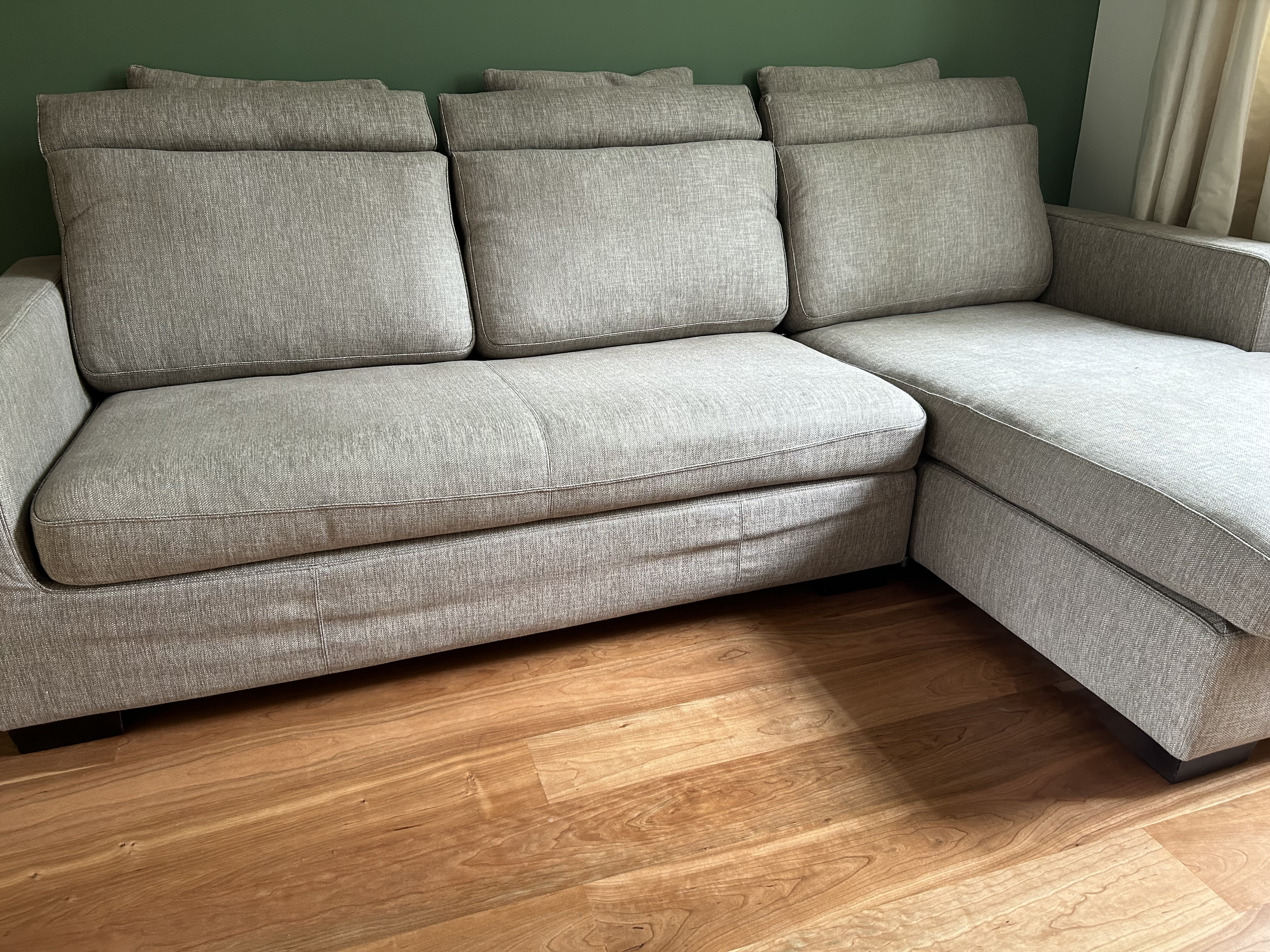 Gatsby Sofa Récamiere Rechts Baumwolle Holz Braun