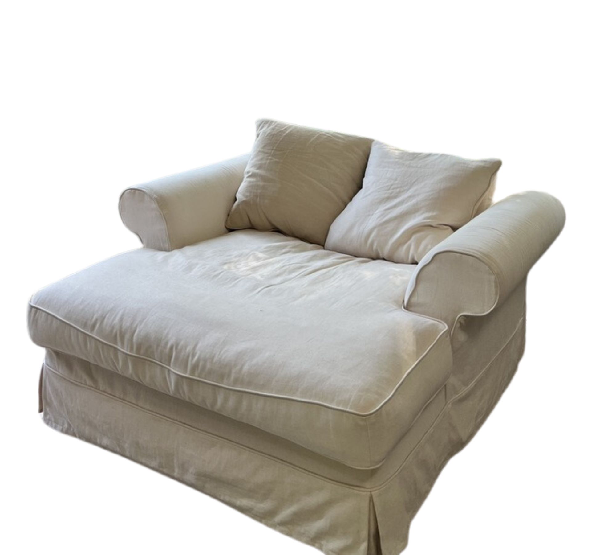Sofa 1-Sitzer Baumwolle Beige