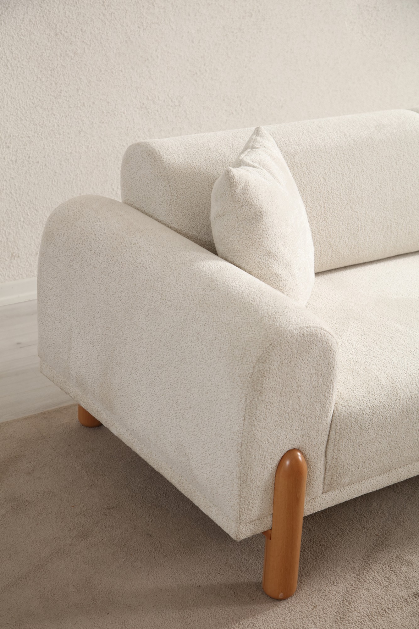 Lyke 3-seater armchair Cream