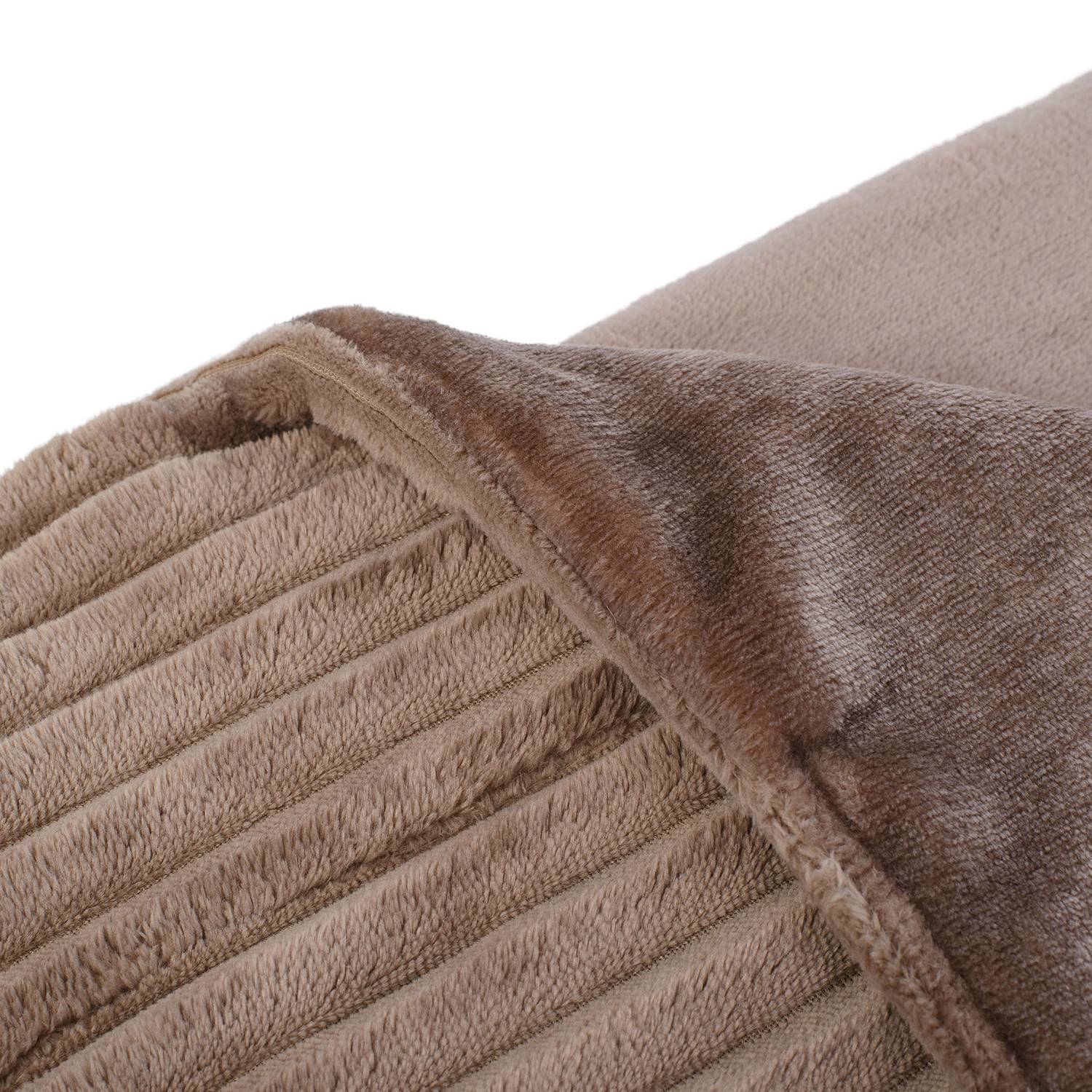 Plaid Cord Decke Webstoff Braun