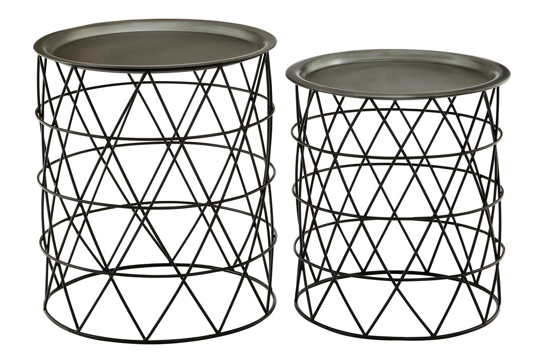 2x Templar Side Table Iron Black