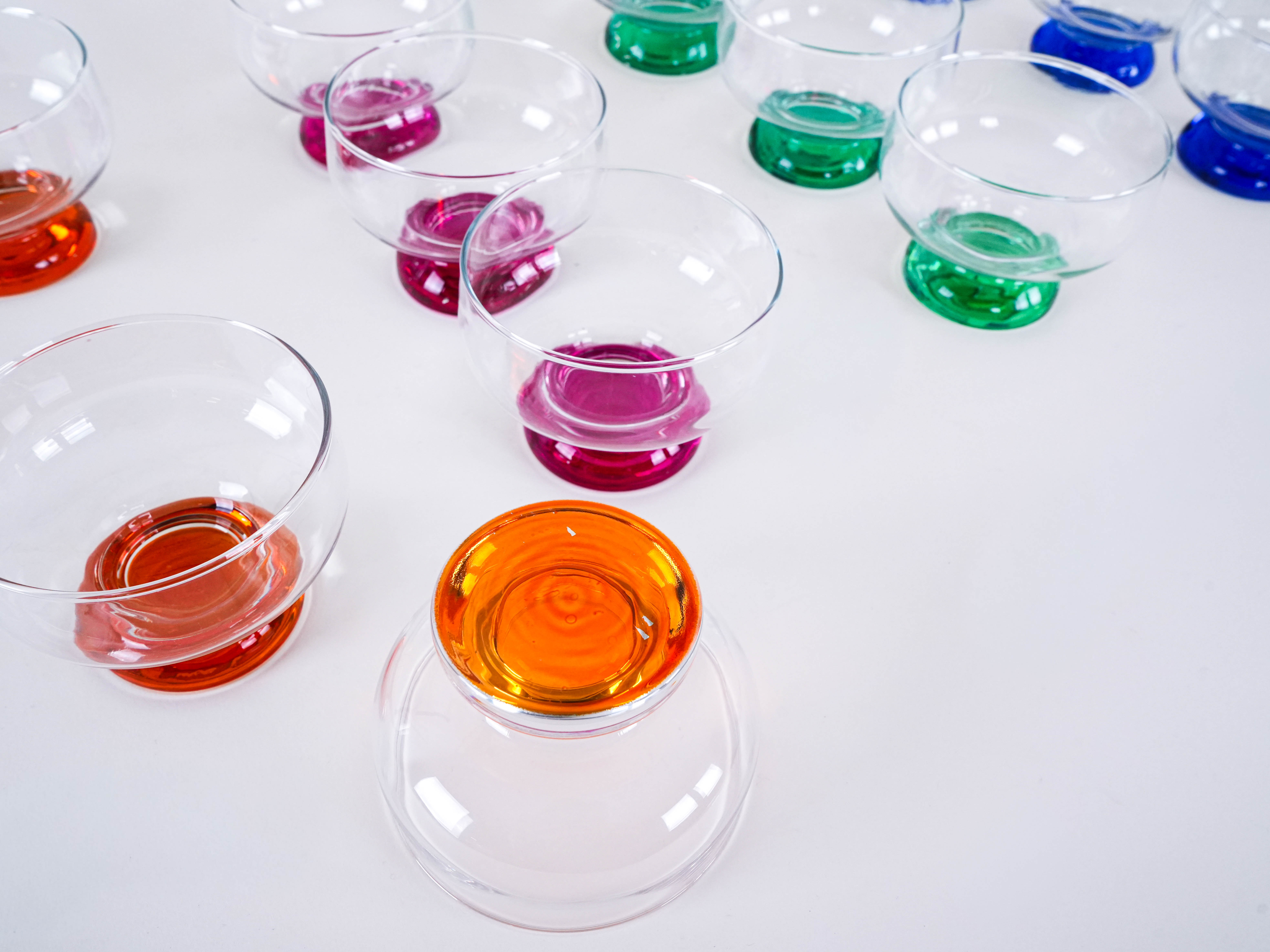 Nachtischschalen-Set Mehrfarbig 1970er Jahre