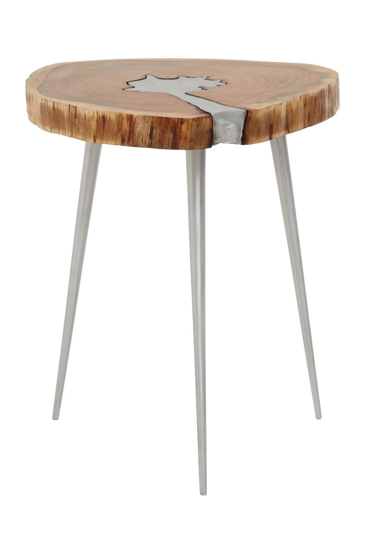 Almora Tavolino Legno di Acacia Naturale Grigio