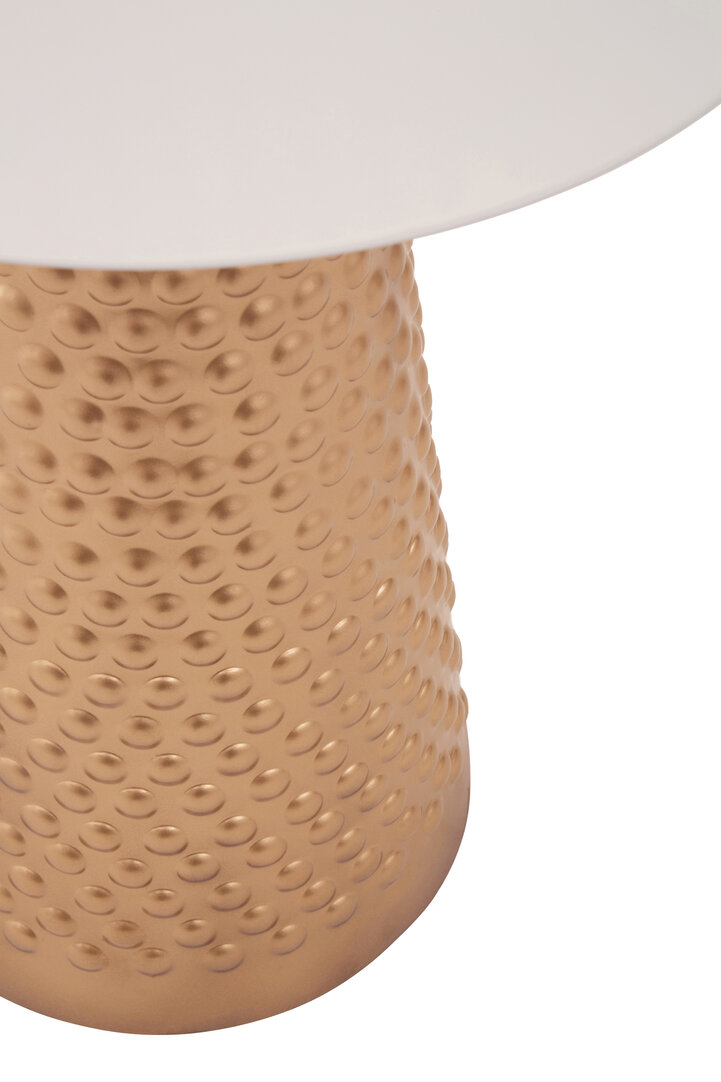 Amira Tavolino Ferro Oro Bianco 41cm