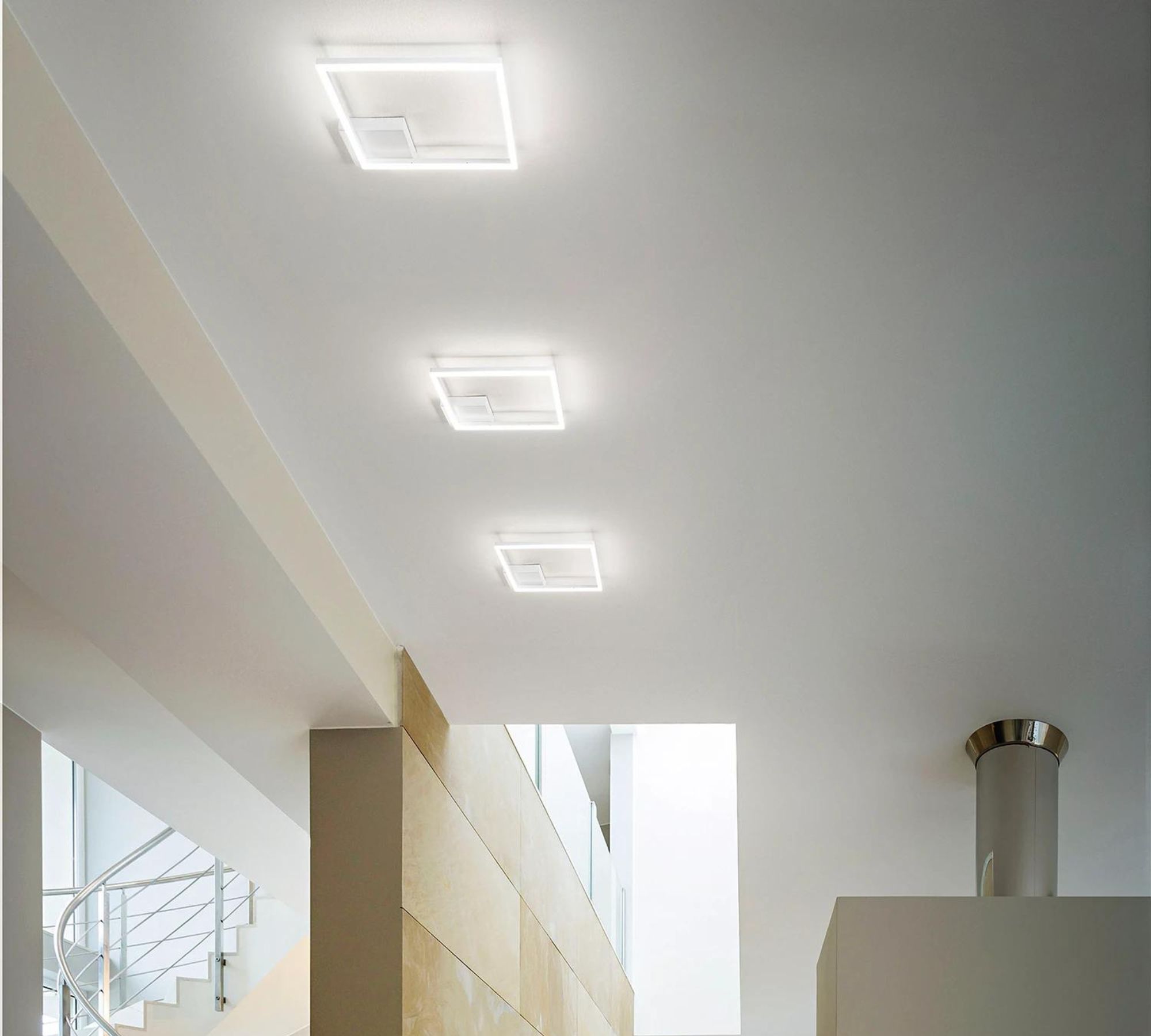 LED Deckenleuchte 1-flammig Aluminium Weiß