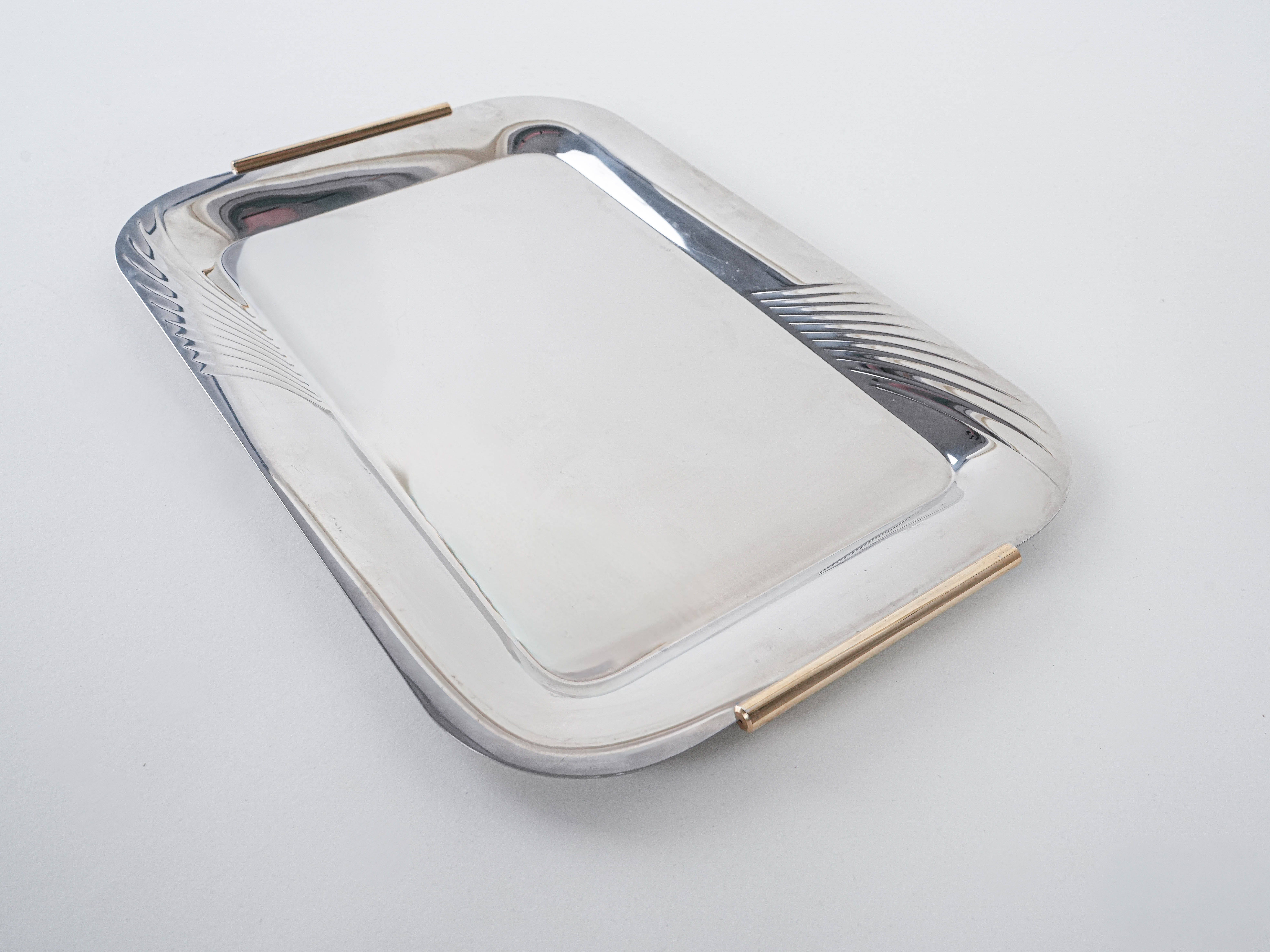 Vassoio in acciaio inox argento