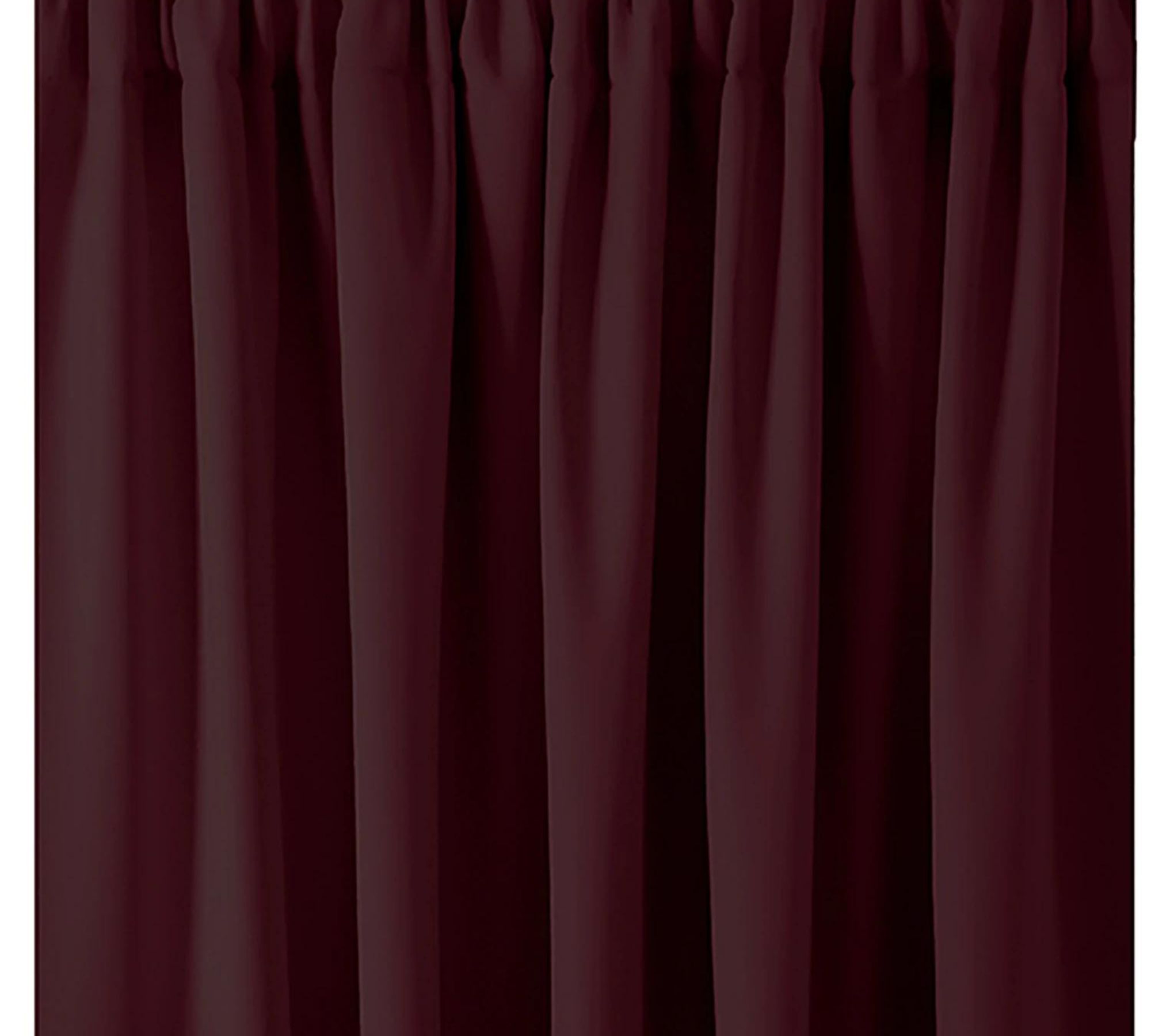 Vorhang mit Kräuselband Textil Rot