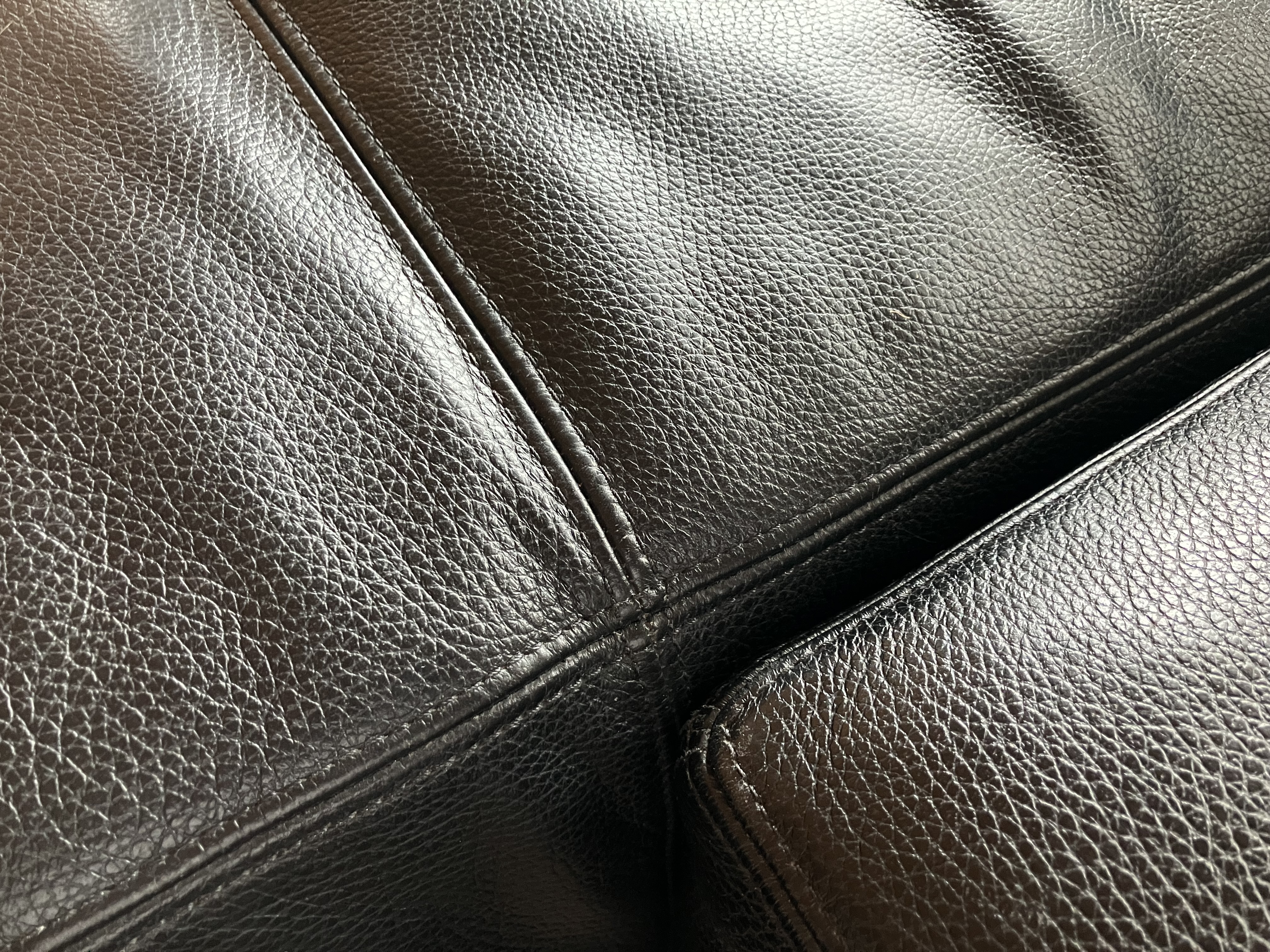 Modulares Sofa Leder Schwarz