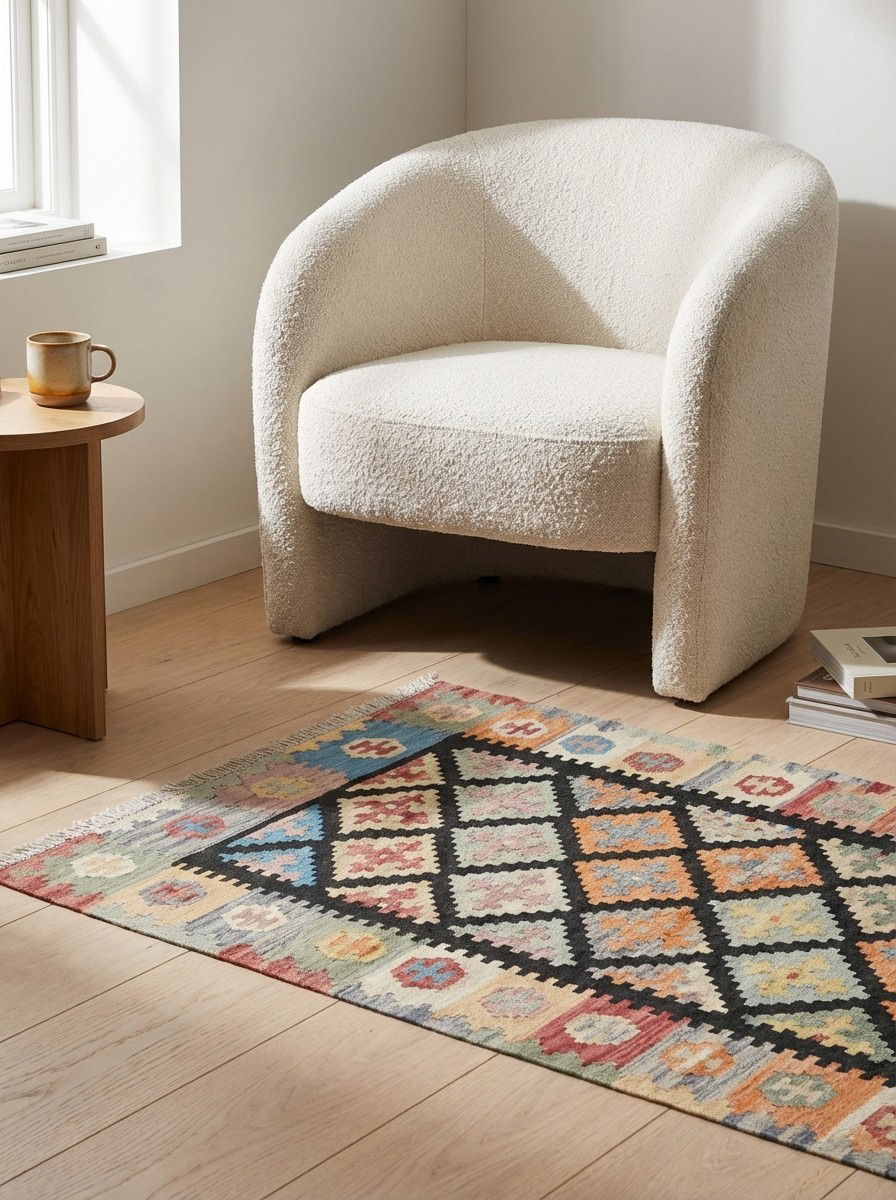 Kelim Gashgai Wool Multicolored