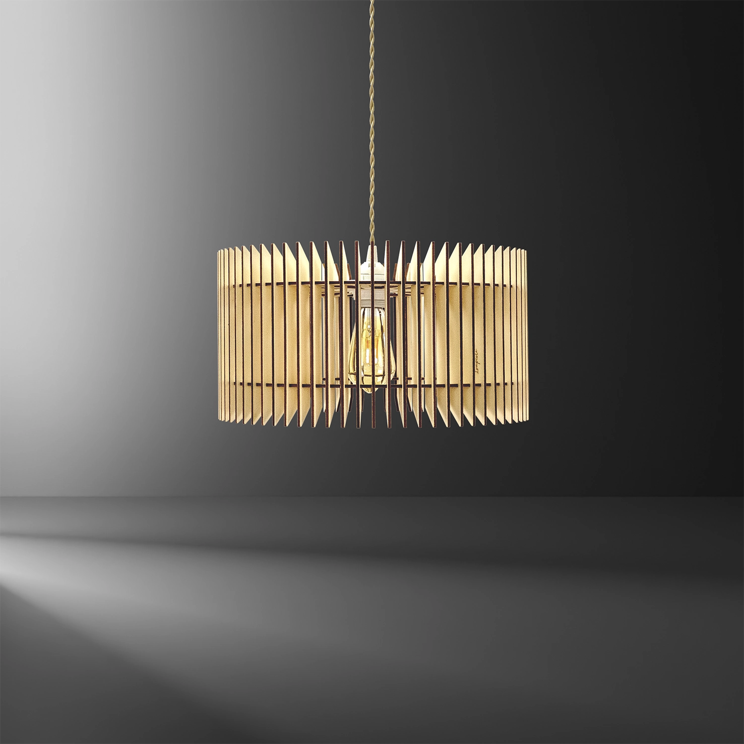 Apollon Pendant Lamp Wood 40cm