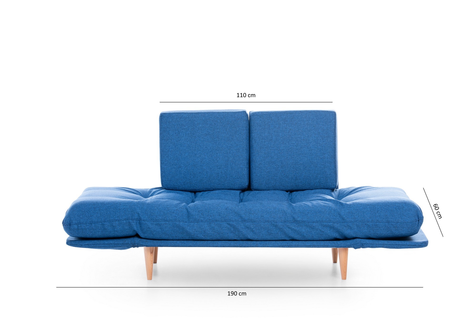 Nina Daybed Schlafsofa 3-Sitzer Parliament Blau