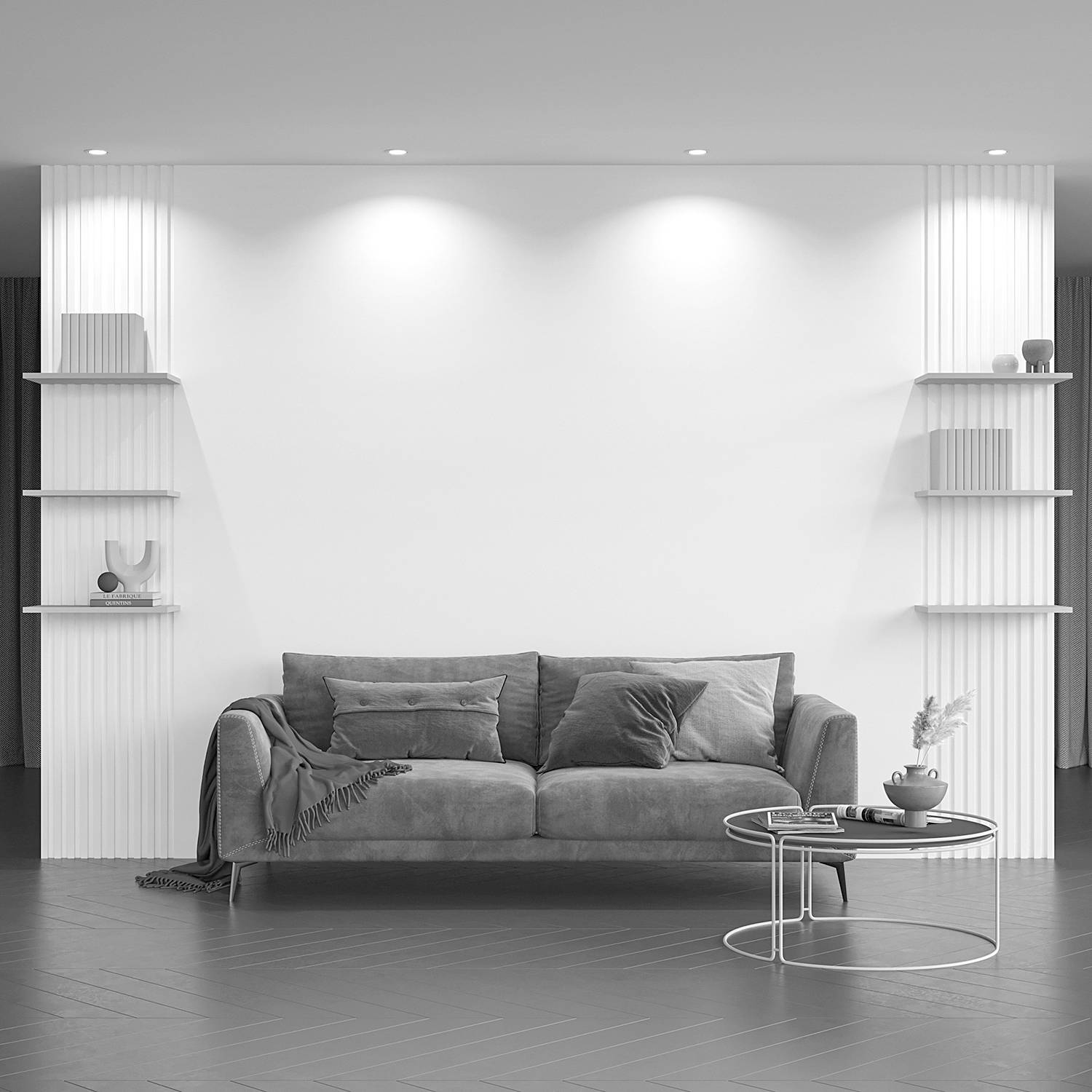 Yin Einbauleuchte Aluminium Weiß