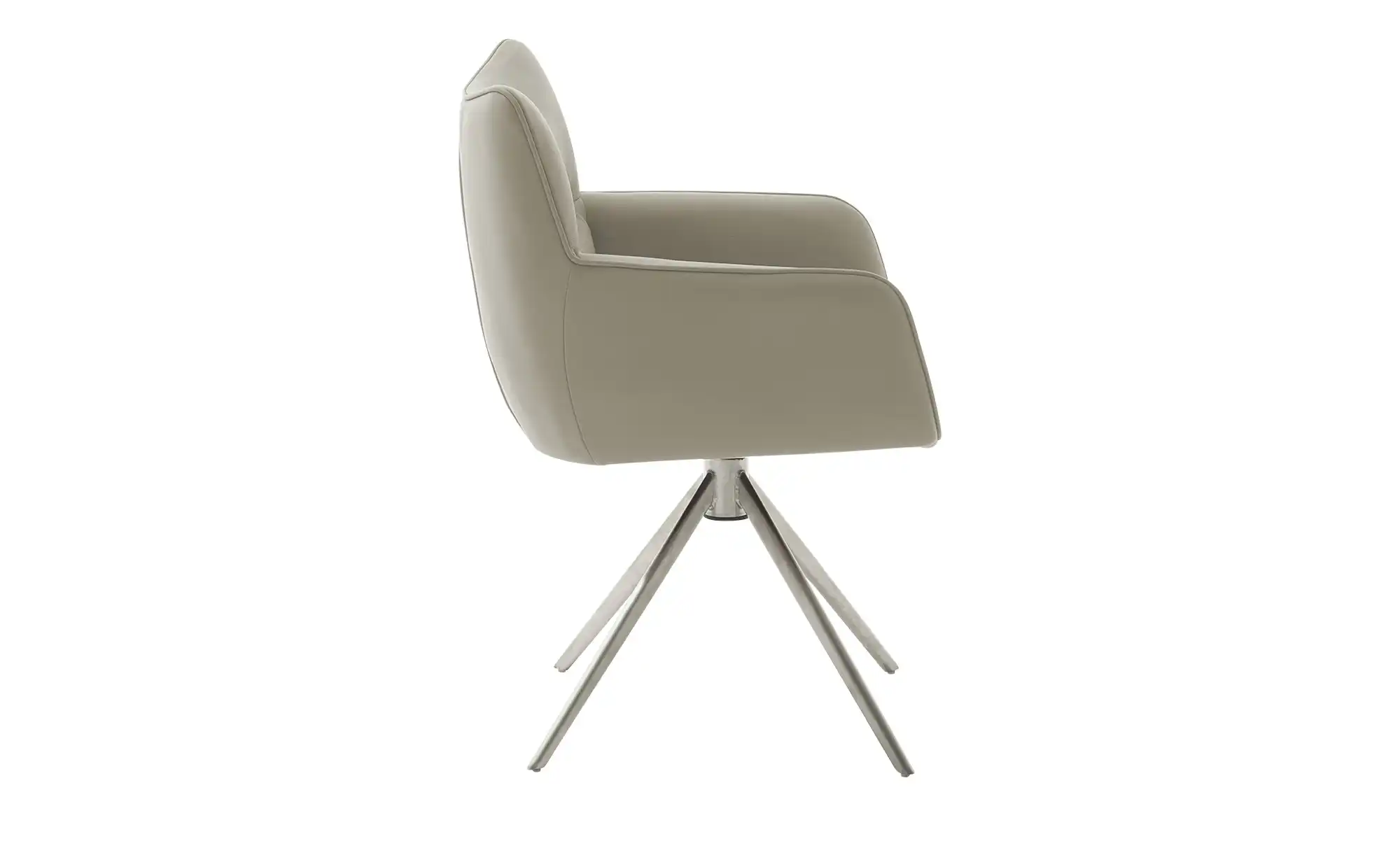 Remona Sedia con braccioli girevole pelle crema