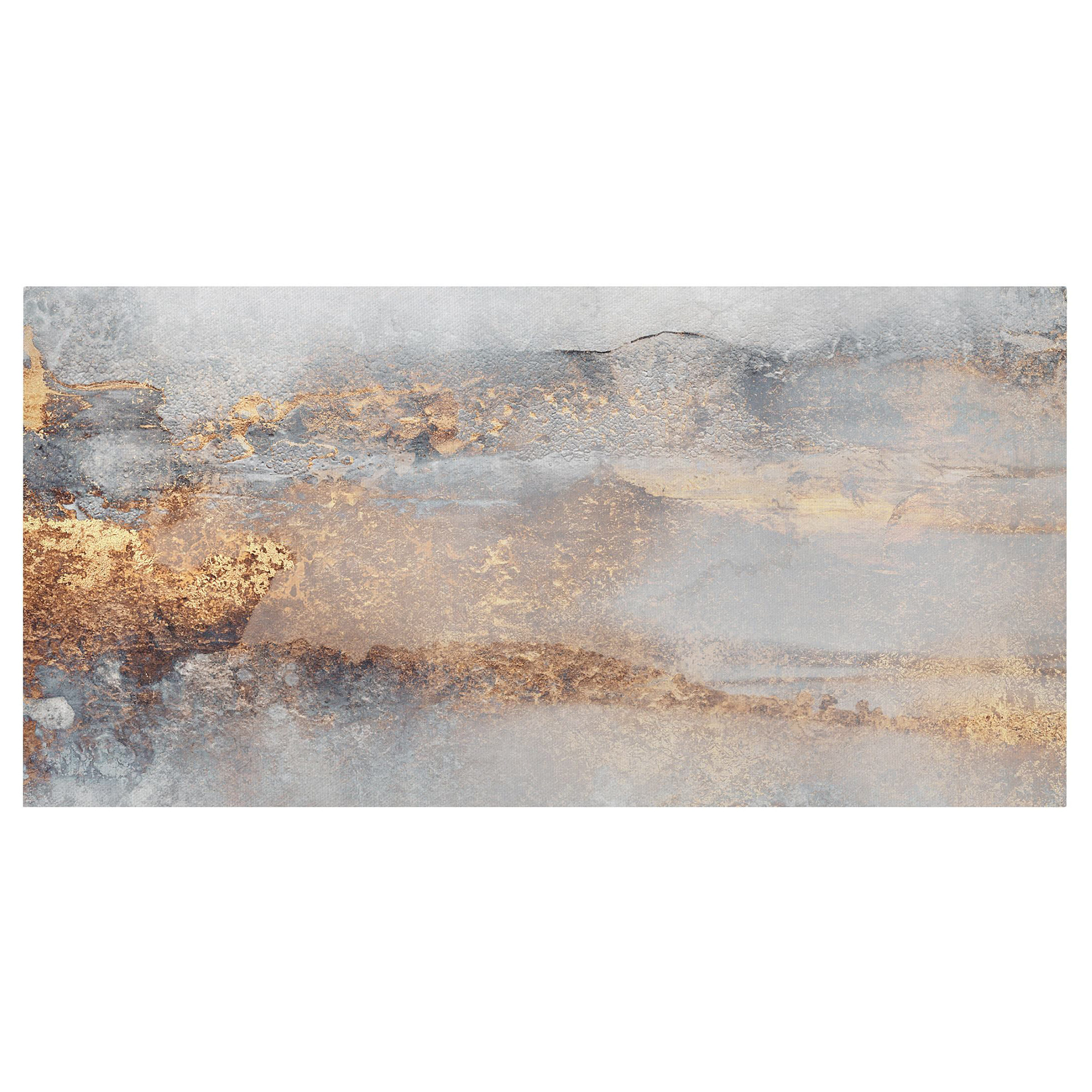 Nebel Leinwandbild Canvas Fichte Mehrfarbig 120x60cm