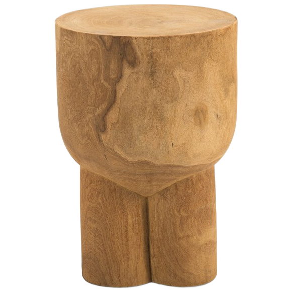 Pile Kruk Stool Wood Cognac