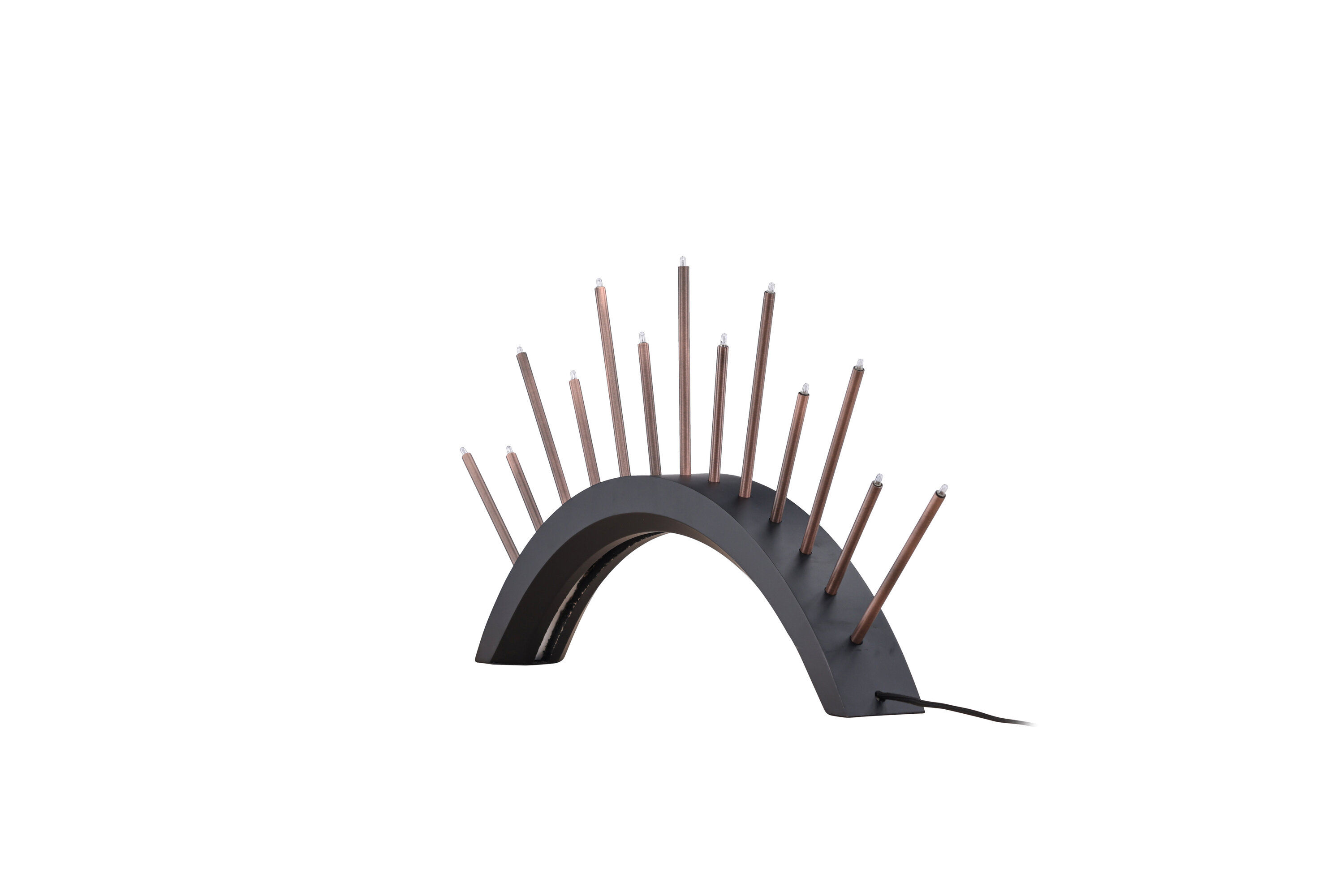 Björnrike Kerzenhalter Metall Schwarz Kupferoptik