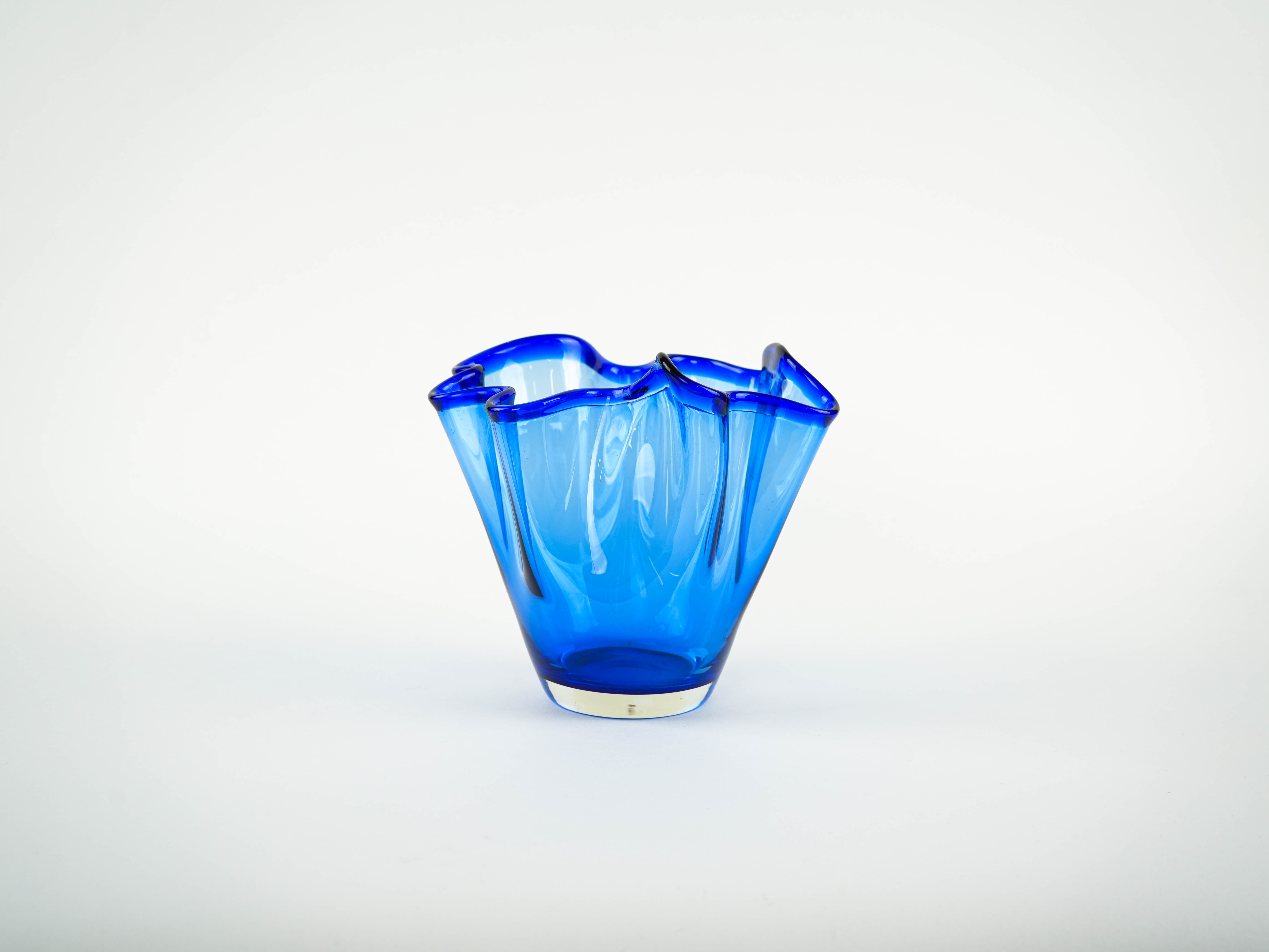 Tulip Vase Cobalt Blue 1970s