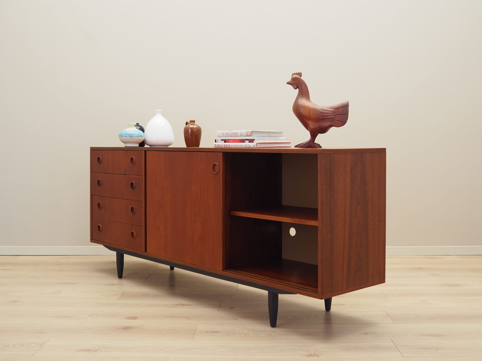 Vintage Sideboard Teakholz Braun 1970er Jahre