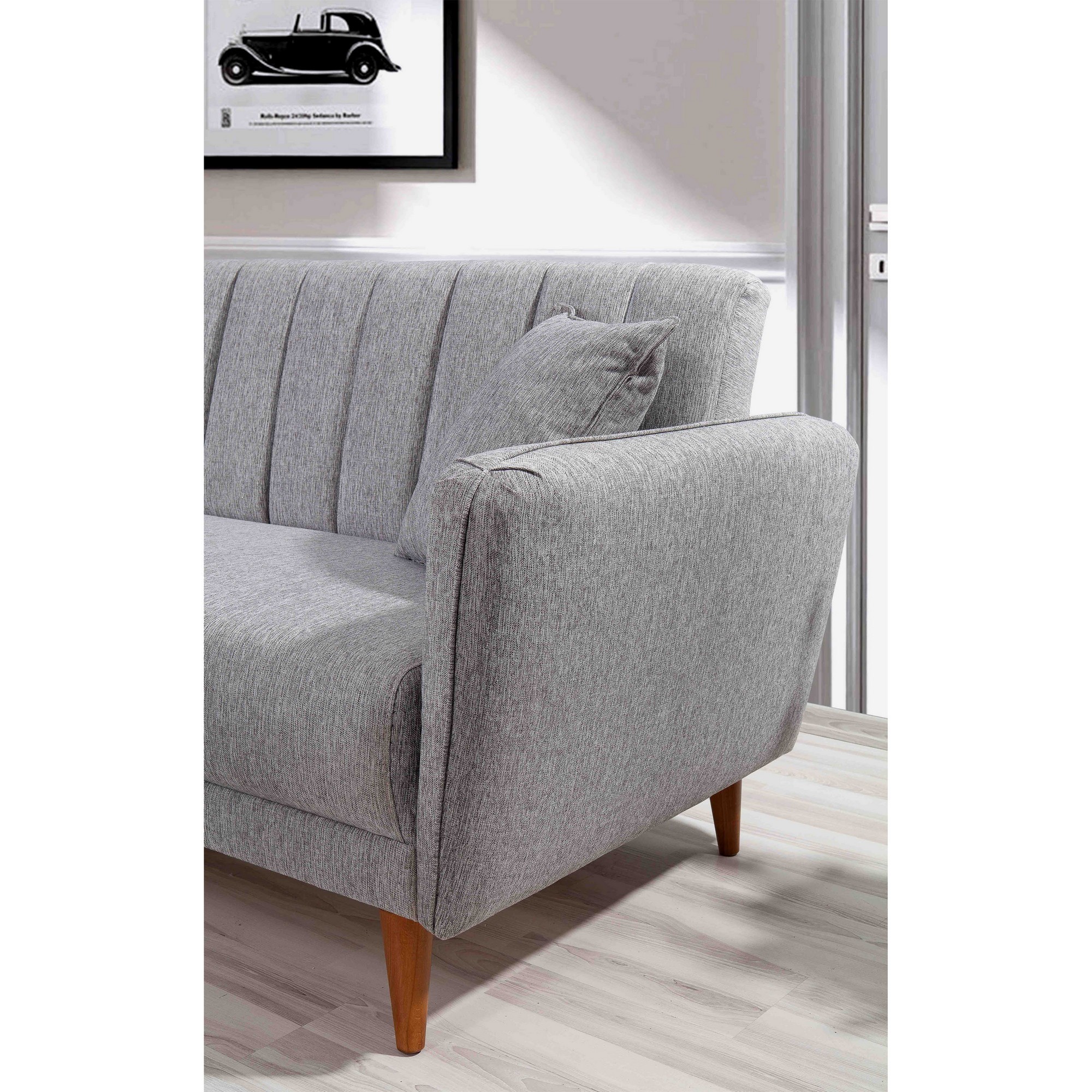 Aqua Corner Schlafsofa Links Grau