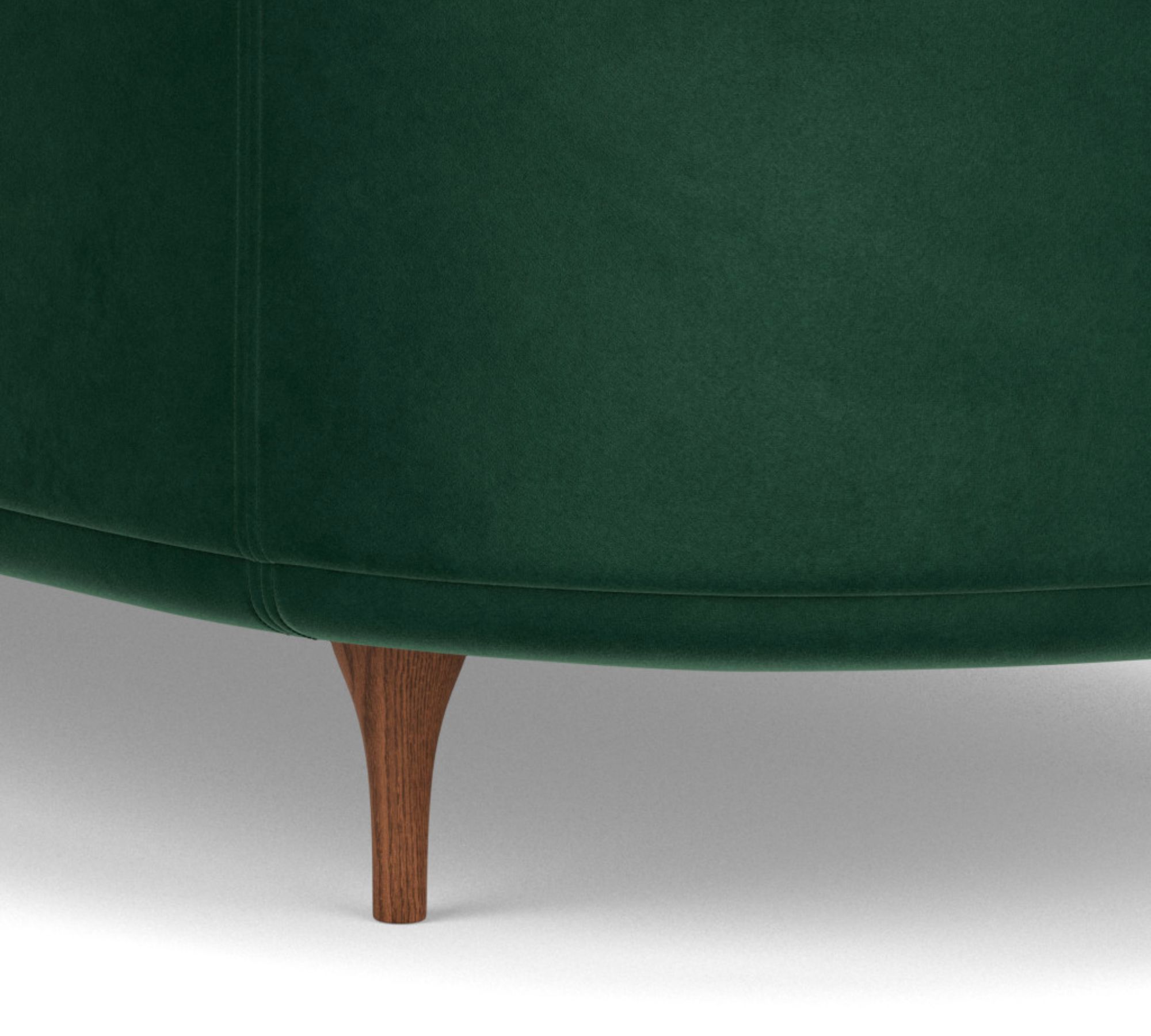 Elinor 3-Sitzer Sofa Velour Lux Dark Green