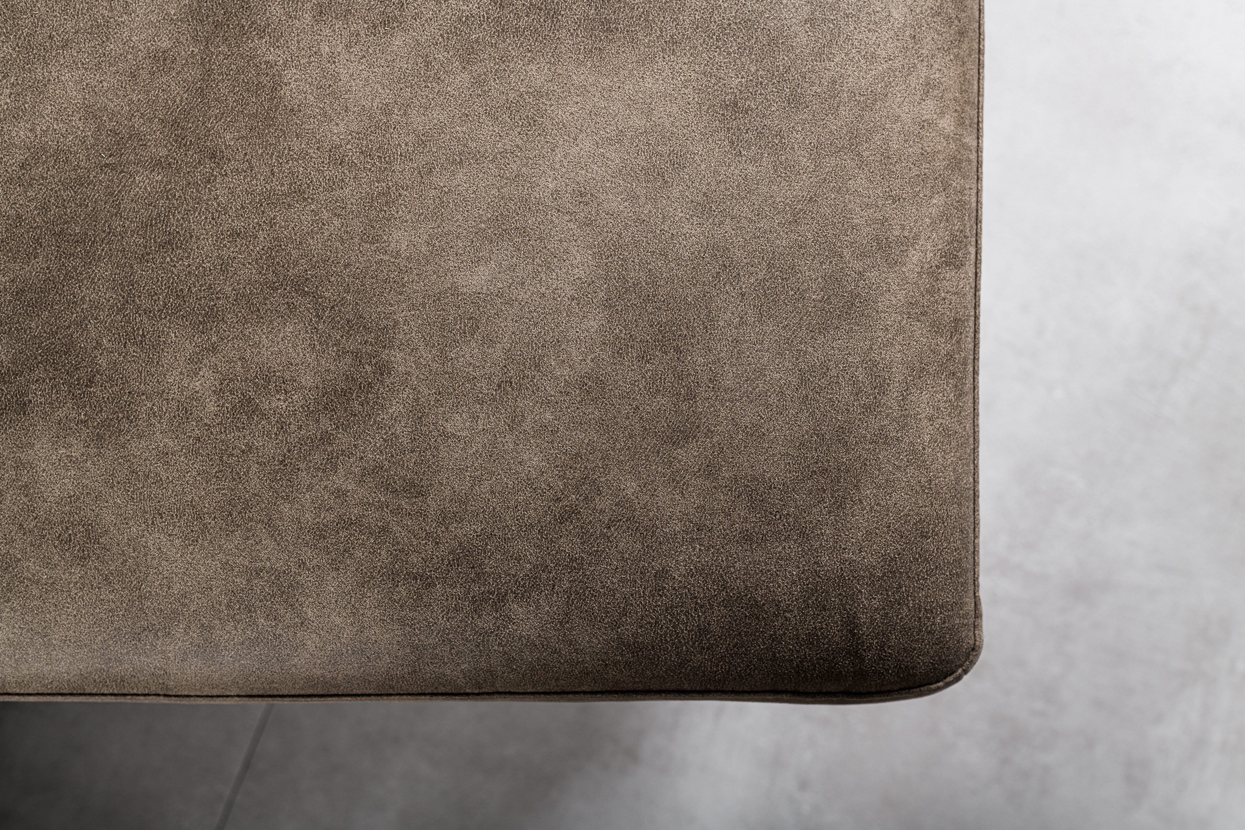 Sofa 3-Sitzer Chaiselongue Links Rechts Stoff Braun