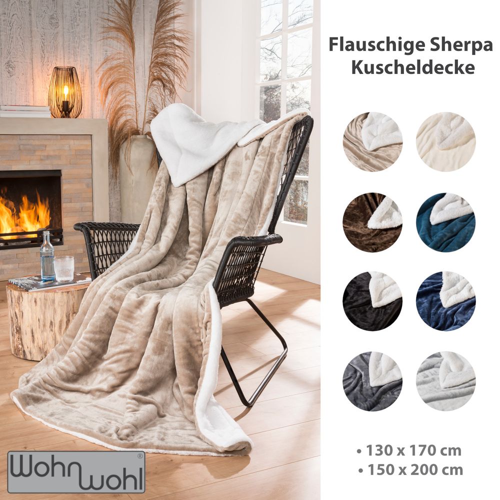 Wohndecke Sherpa Taupe