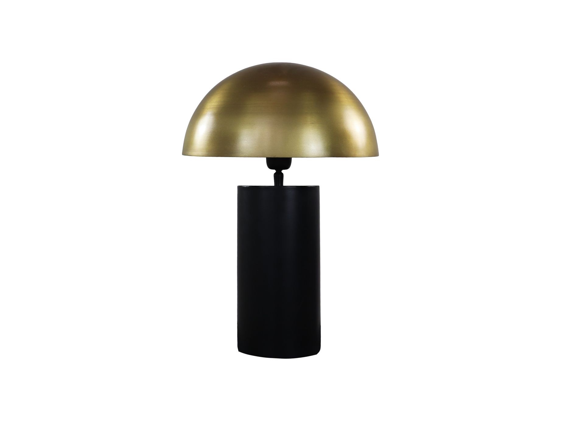 Tischlampe mit Schirm Metall Gold Schwarz