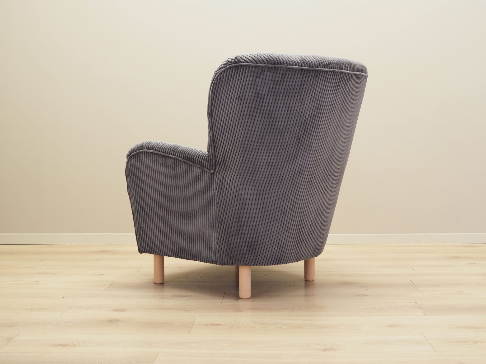 Armchair Velvet Wood Grey
