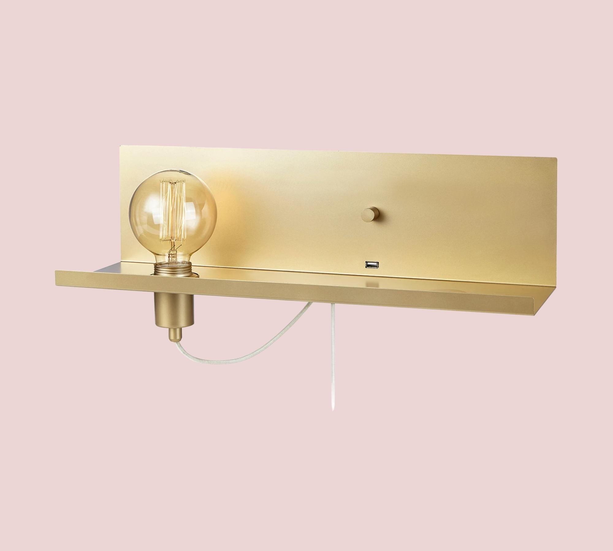 Multifunktionale Wandleuchte Gold