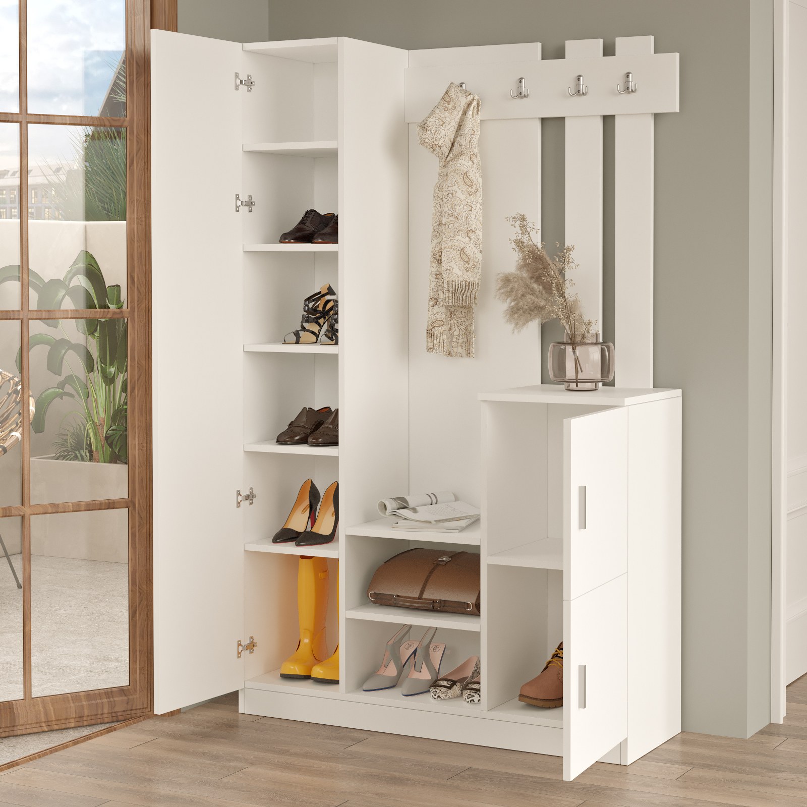 Orga Wardrobe White 113.6cm x 180cm